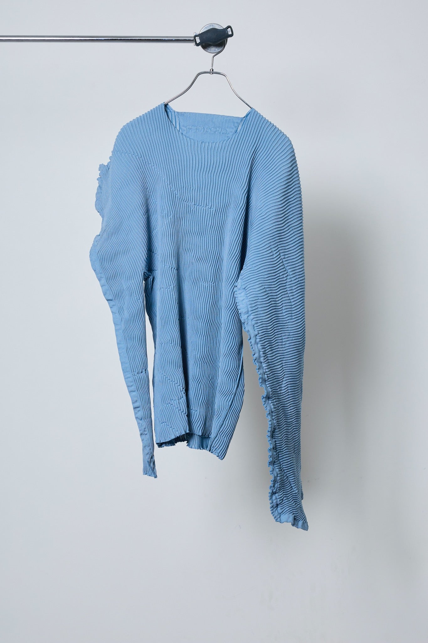 BODYSONG. / 先行予約 SEAMLESS ASYMMETRICAL KNIT F25 / RIB - BLUE