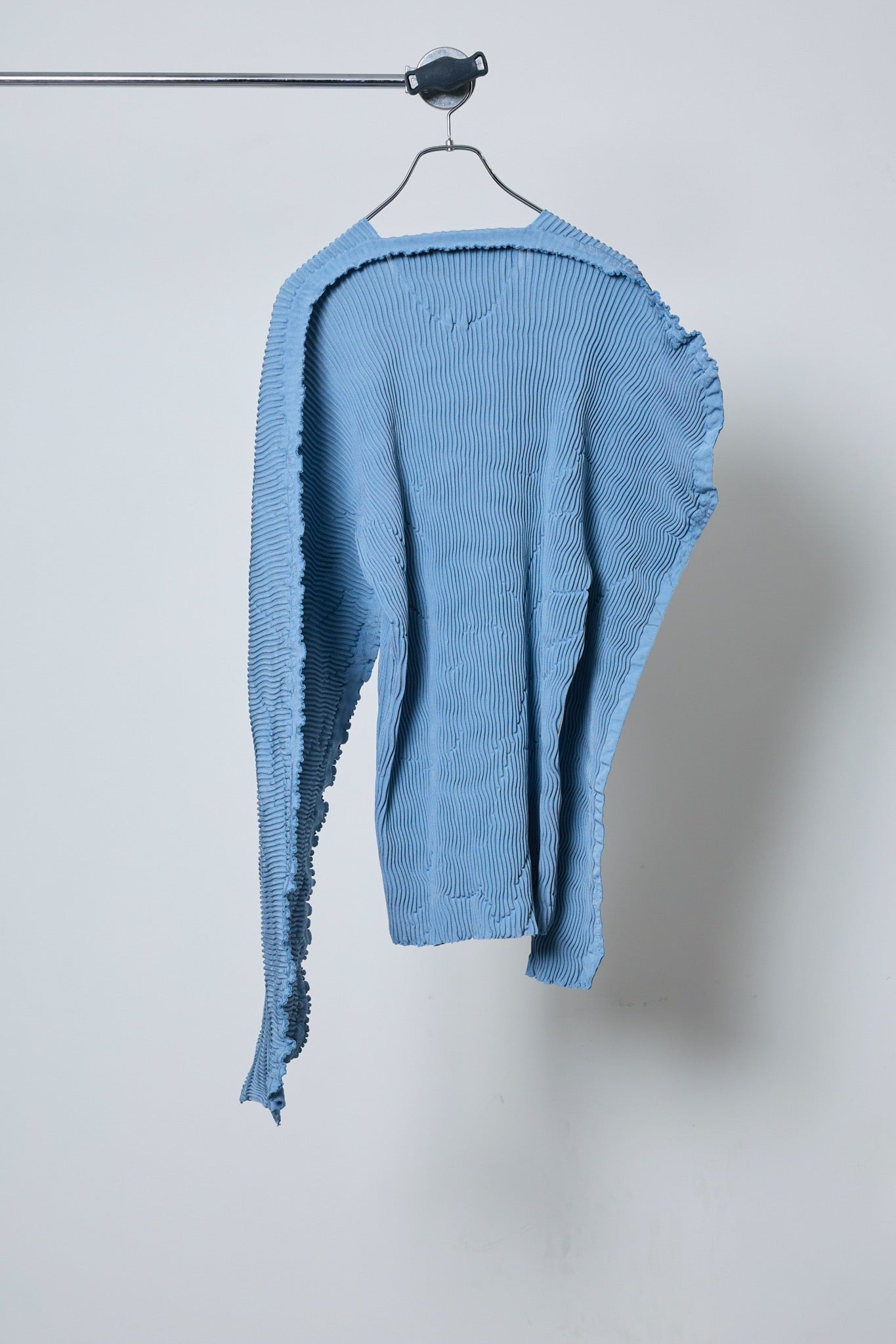 BODYSONG. / 先行予約 SEAMLESS ASYMMETRICAL KNIT F25 / RIB - BLUE