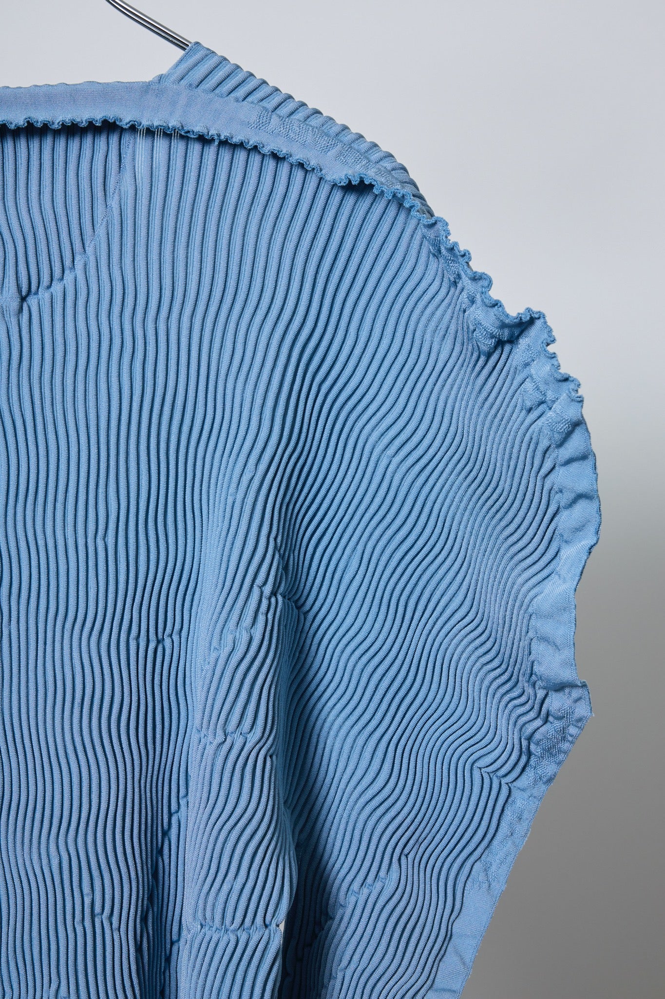 BODYSONG. / 先行予約 SEAMLESS ASYMMETRICAL KNIT F25 / RIB - BLUE