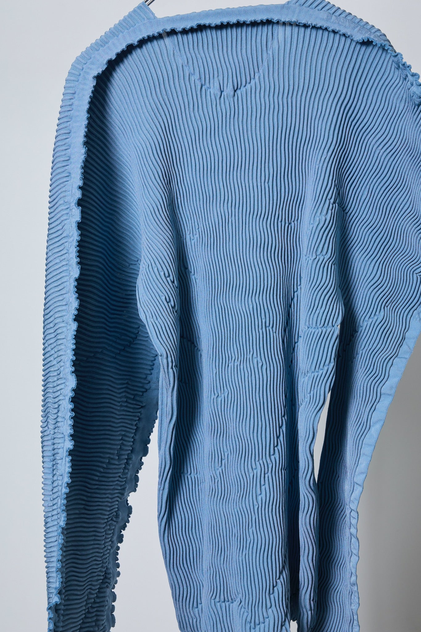 BODYSONG. / 先行予約 SEAMLESS ASYMMETRICAL KNIT F25 / RIB - BLUE
