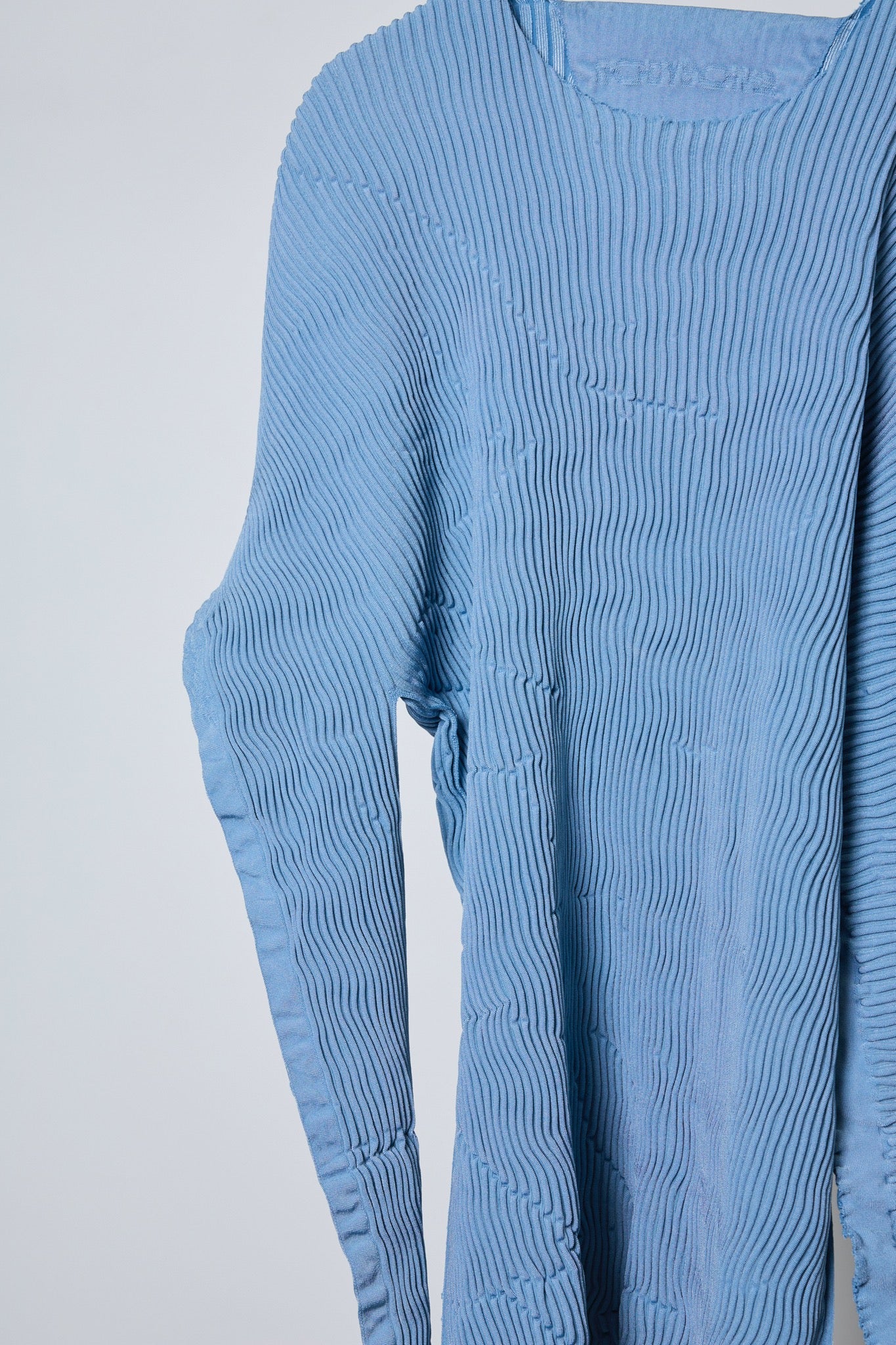 BODYSONG. / 先行予約 SEAMLESS ASYMMETRICAL KNIT F25 / RIB - BLUE