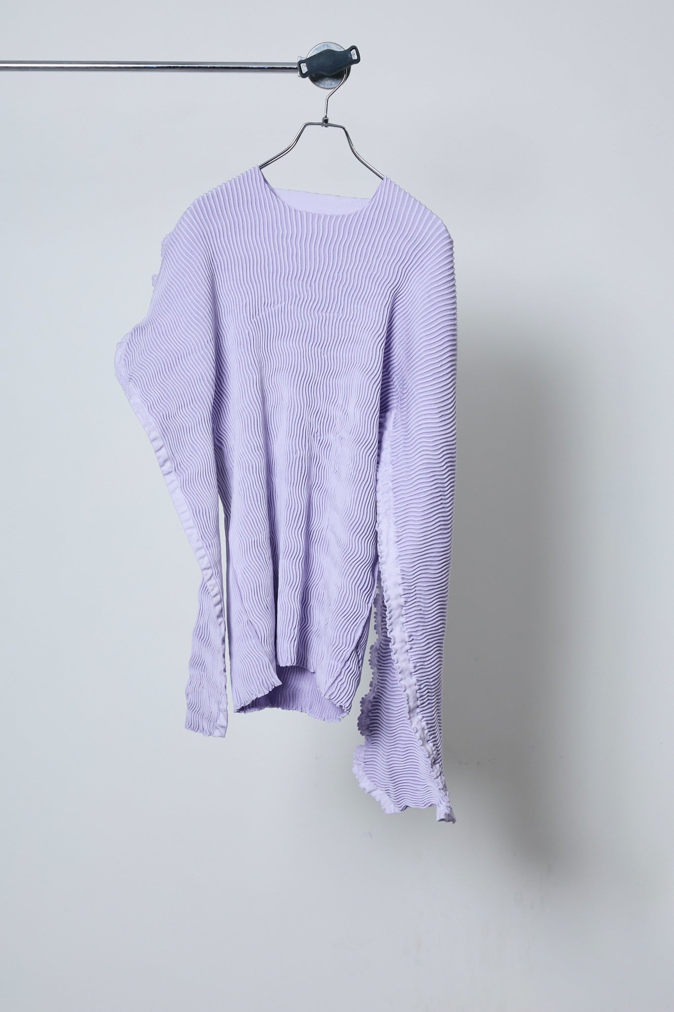 BODYSONG. / 先行予約 SEAMLESS ASYMMETRICAL KNIT F25 / RIB - PURPLE