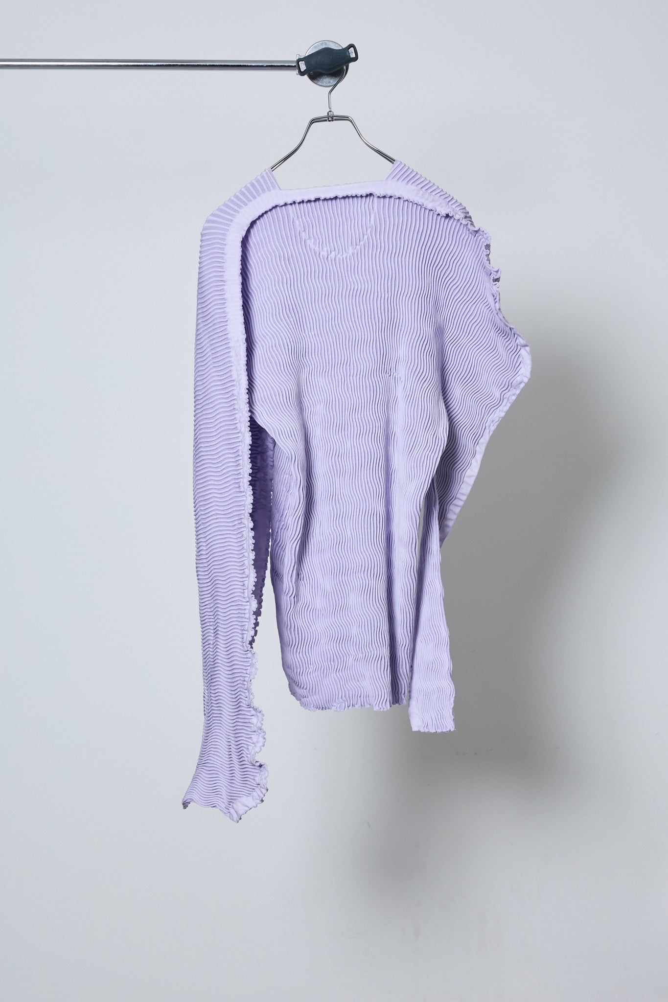BODYSONG. / 先行予約 SEAMLESS ASYMMETRICAL KNIT F25 / RIB - PURPLE