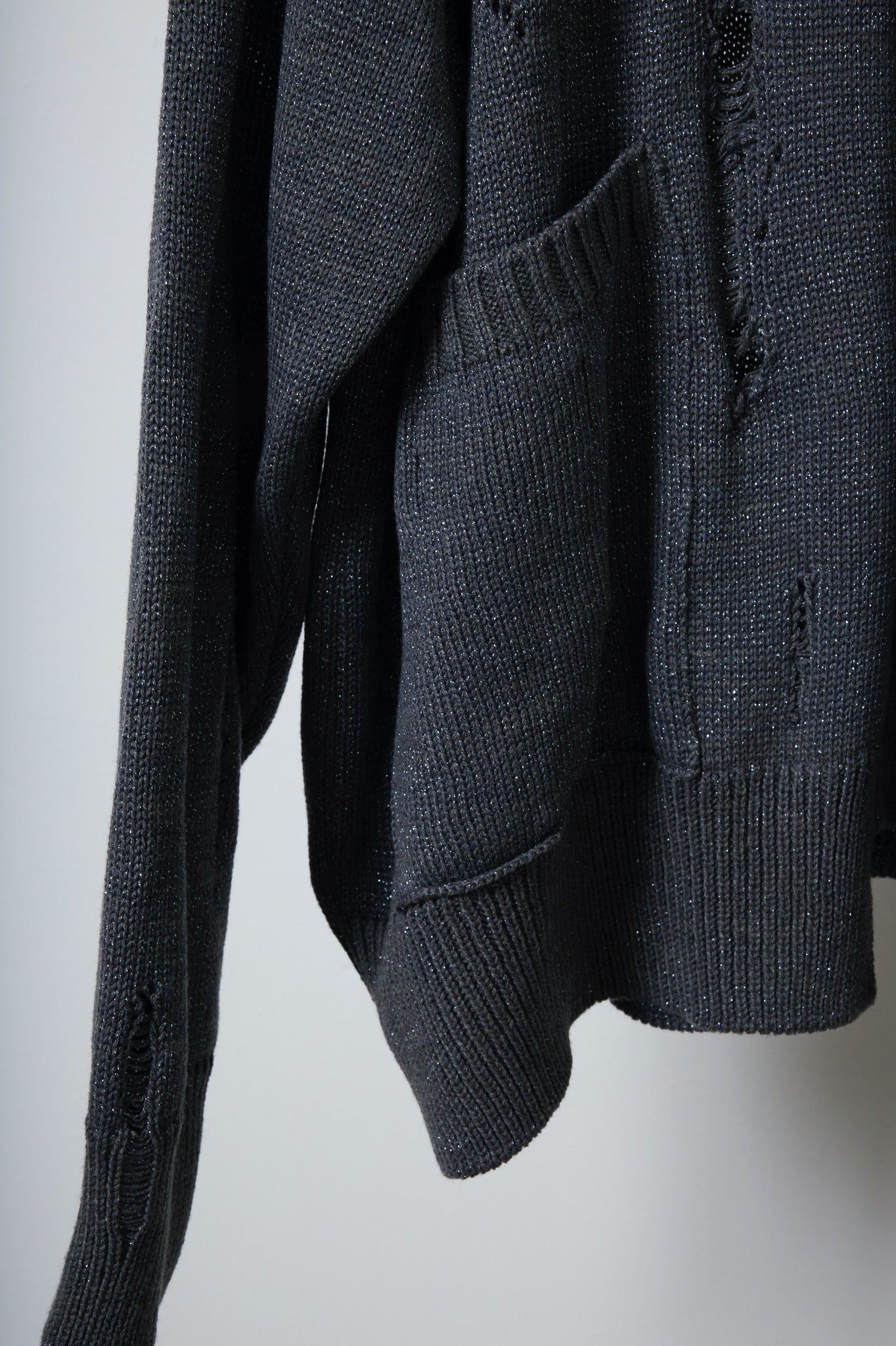 BODYSONG. / 先行予約 EARHOOD GLITTERY BALACLAVA SWEATER - GREY