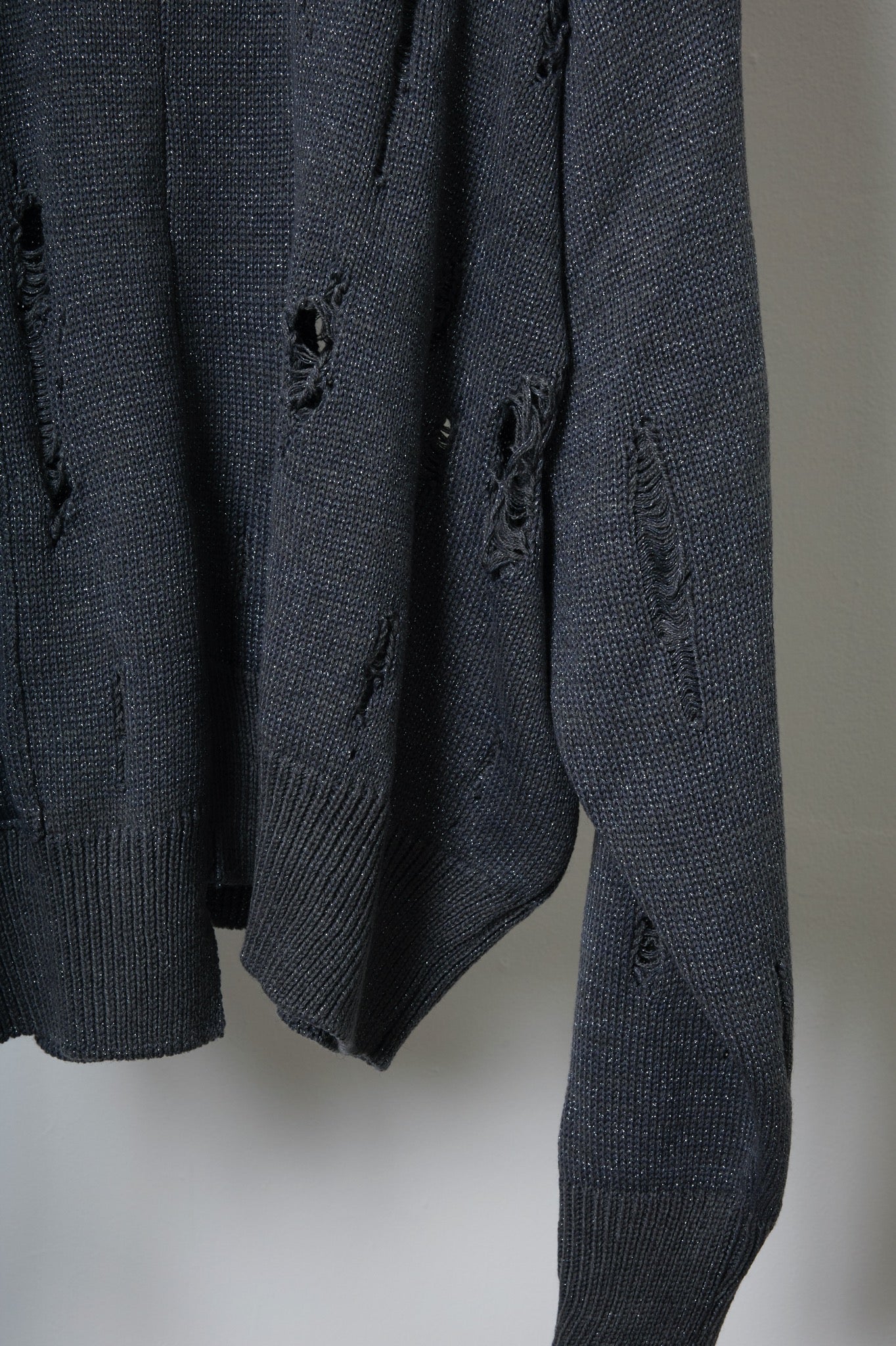 BODYSONG. / 先行予約 EARHOOD GLITTERY BALACLAVA SWEATER - GREY