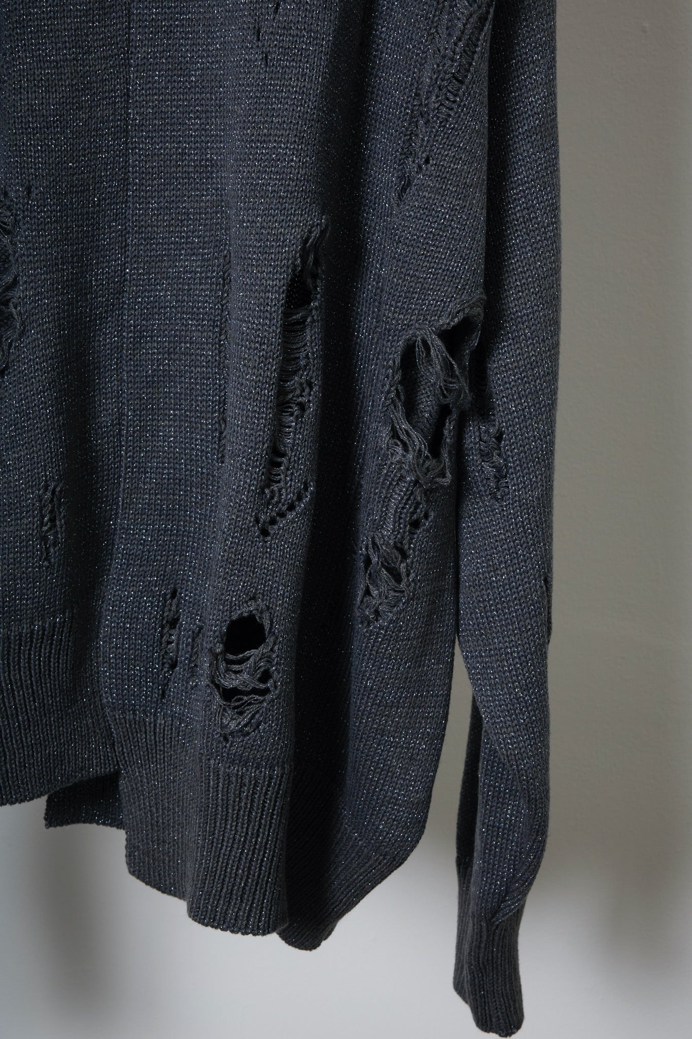 BODYSONG. / 先行予約 EARHOOD GLITTERY BALACLAVA SWEATER - GREY