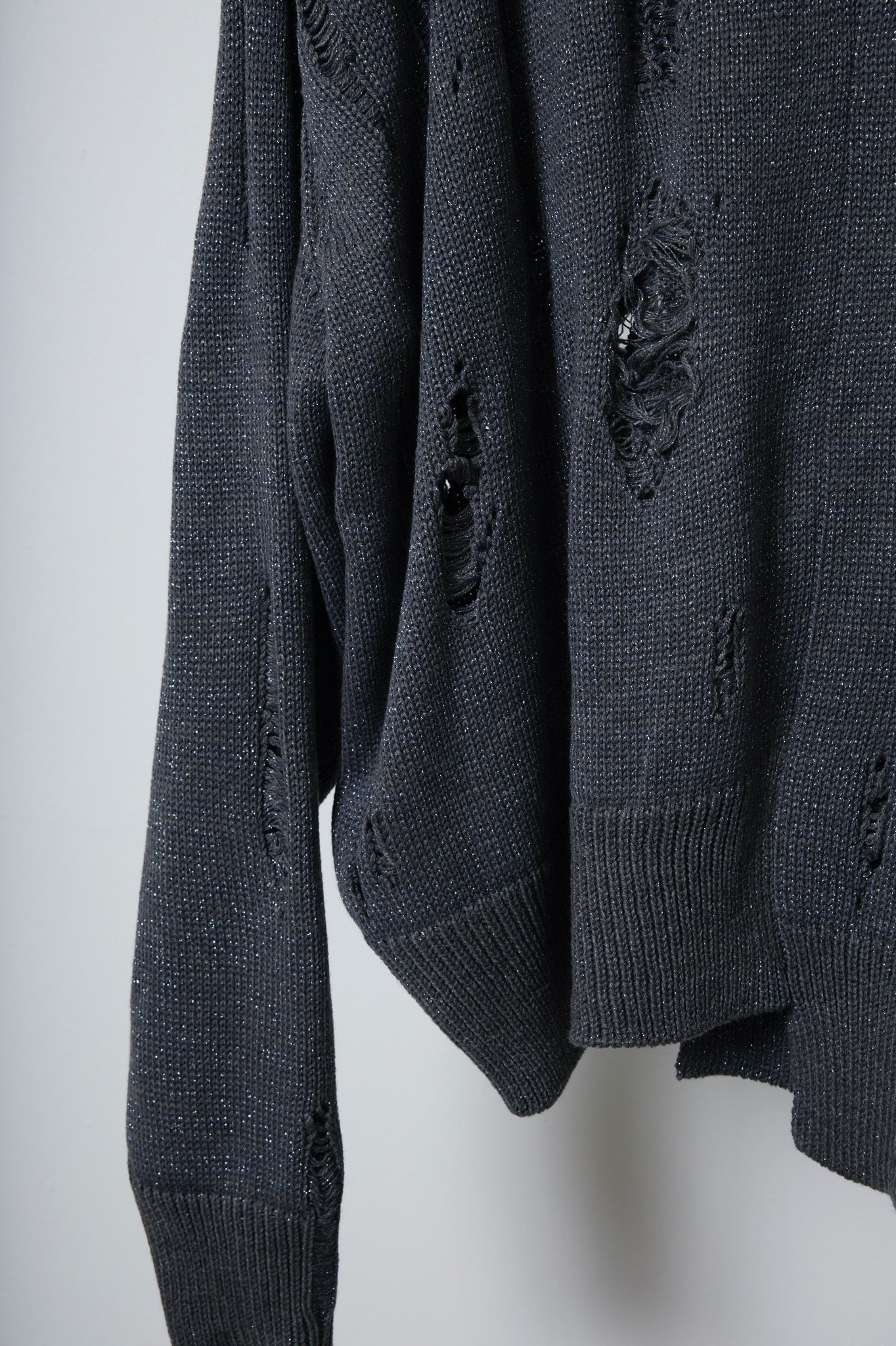 BODYSONG. / 先行予約 EARHOOD GLITTERY BALACLAVA SWEATER - GREY