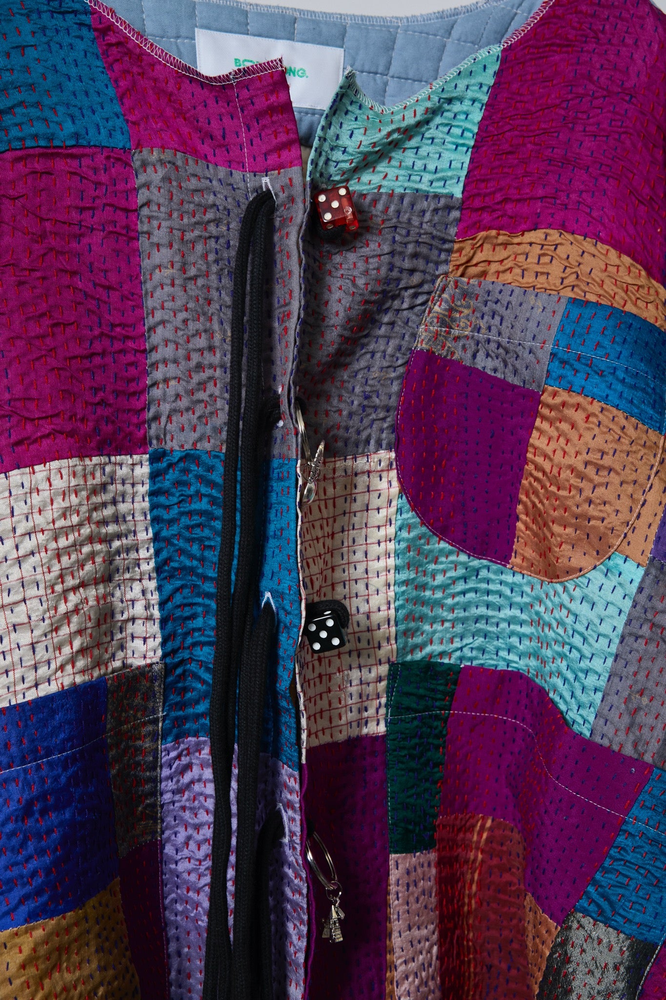 BODYSONG. / 先行予約 PATCHWORK KANTHA EMB QUILTED JACKET - MIX