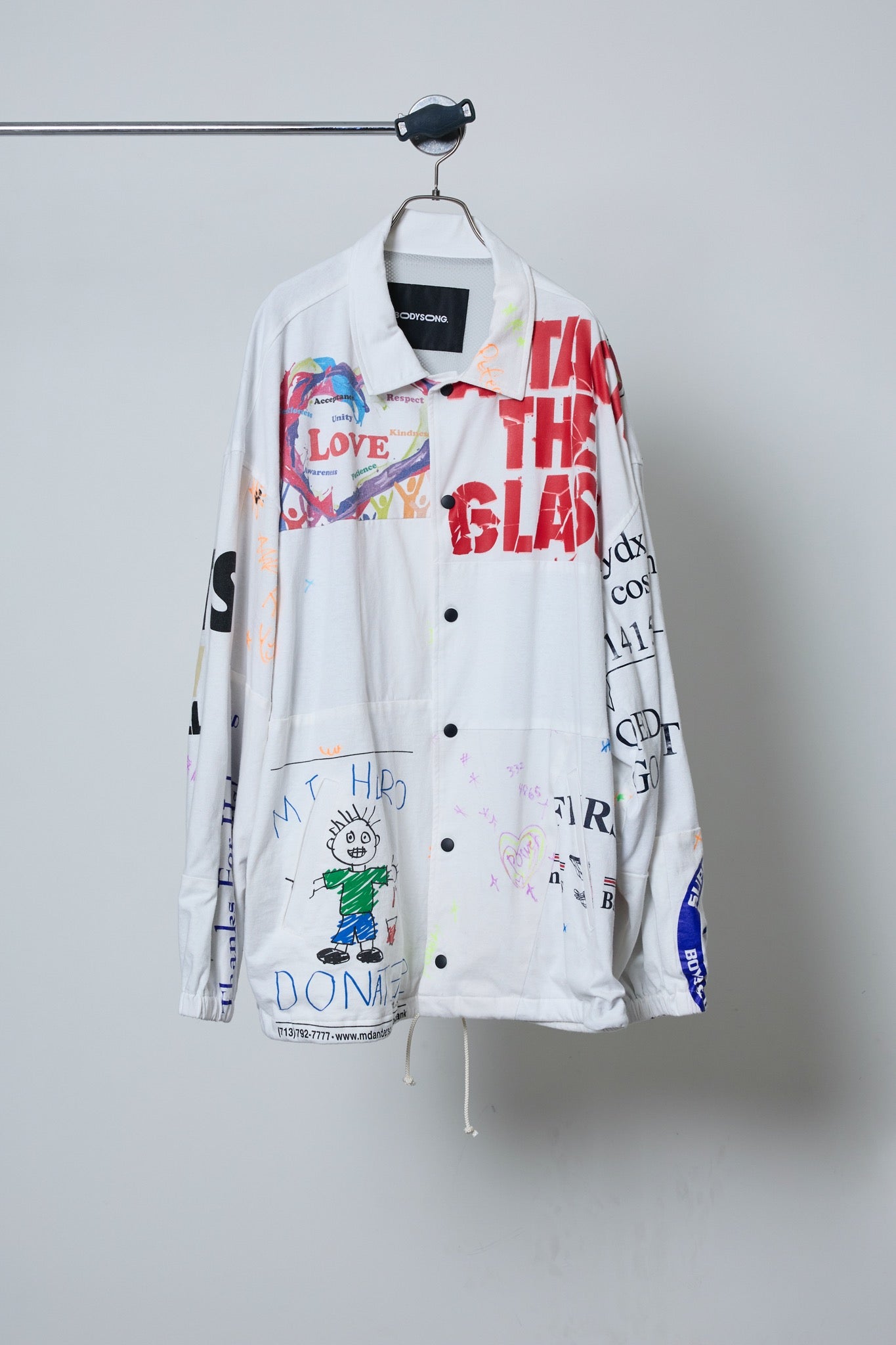 BODYSONG. / 先行予約 DECONSTRUCTED / RECONSTRUCTED VINTAGE T/COACH JACKET - WHITE