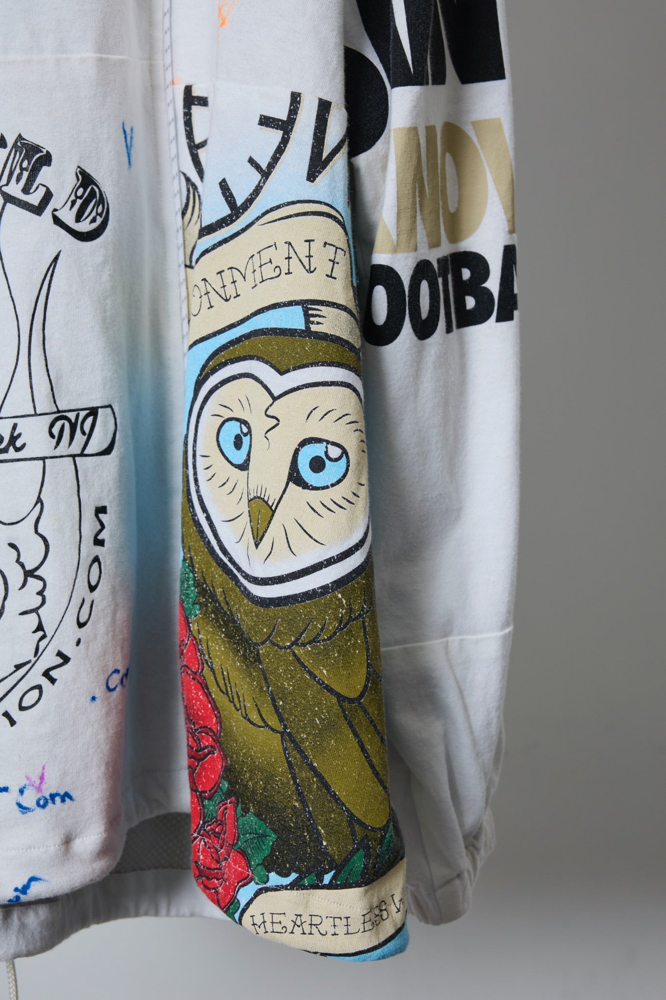 BODYSONG. / 先行予約 DECONSTRUCTED / RECONSTRUCTED VINTAGE T/COACH JACKET - WHITE