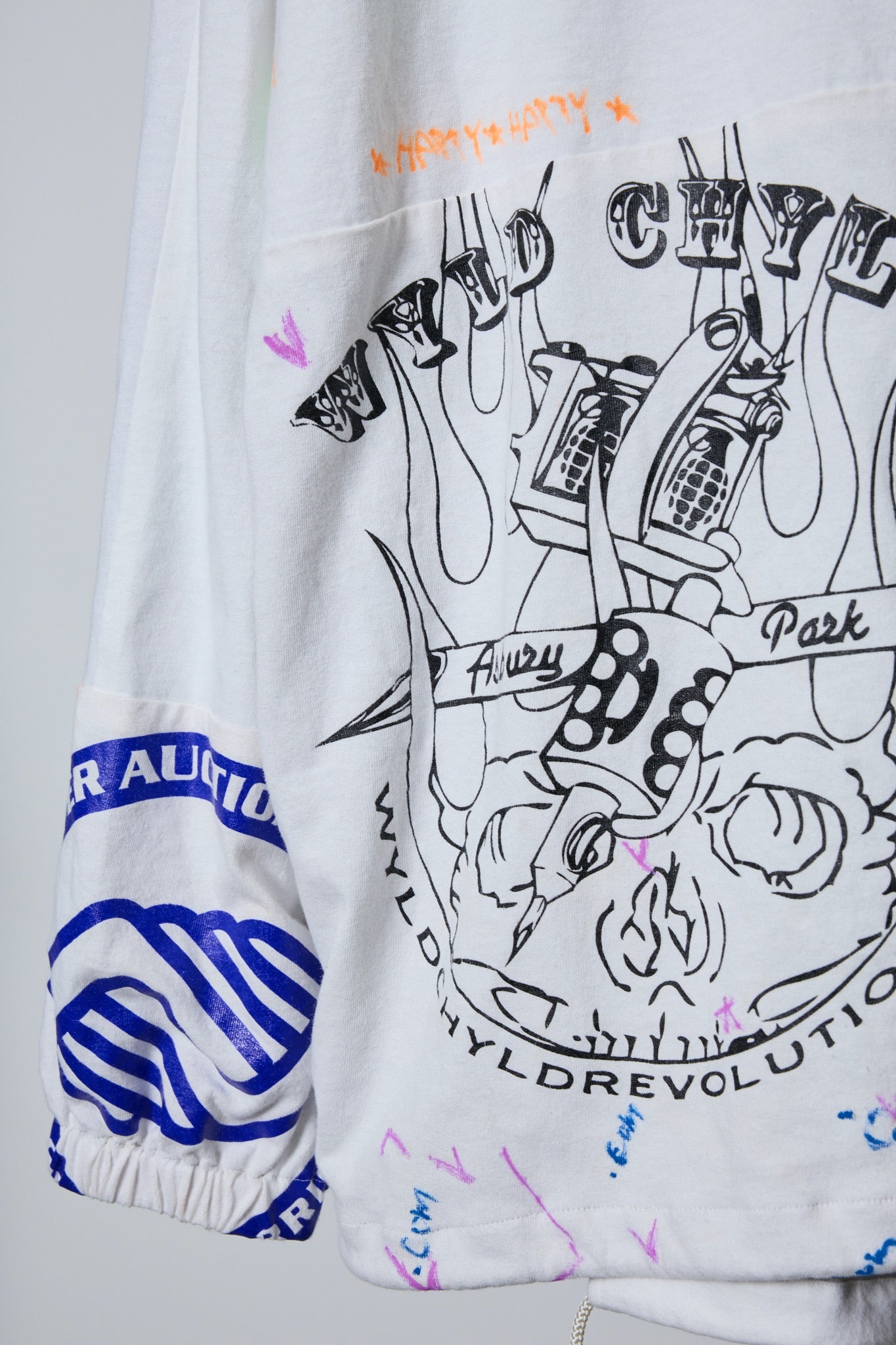 BODYSONG. / 先行予約 DECONSTRUCTED / RECONSTRUCTED VINTAGE T/COACH JACKET - WHITE
