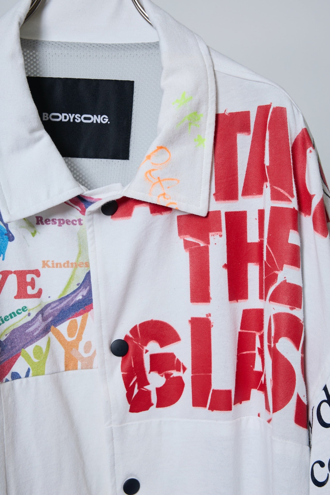 BODYSONG. / 先行予約 DECONSTRUCTED / RECONSTRUCTED VINTAGE T/COACH JACKET - WHITE