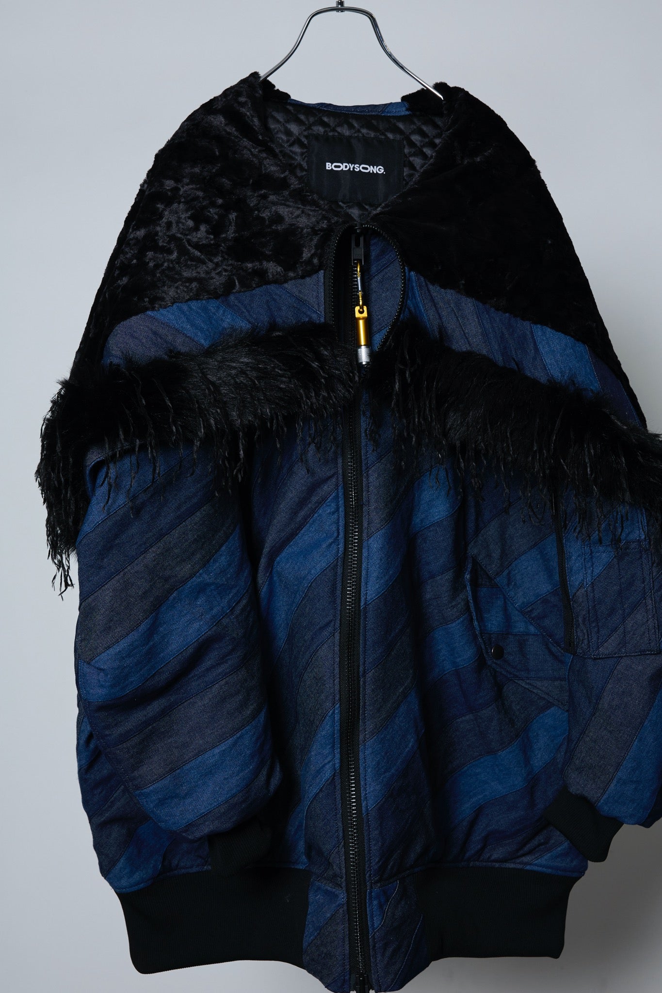 BODYSONG. / 先行予約 ROUND SILHOUETTE ARTISAN PATCHWORK N2B - NAVY