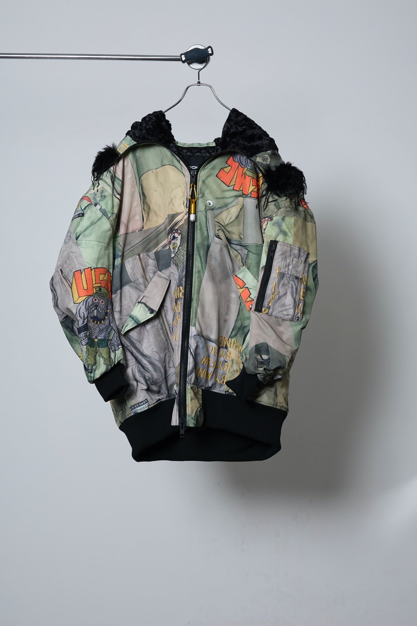 BODYSONG. / 先行予約 ROUND SILHOUETTE TROMPE L'OEIL N2B JUV - KHAKI