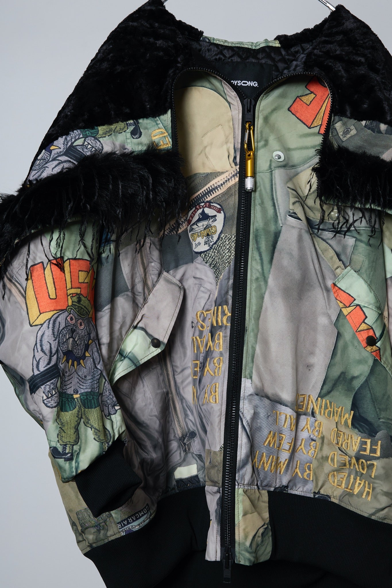 BODYSONG. / 先行予約 ROUND SILHOUETTE TROMPE L'OEIL N2B JUV - KHAKI