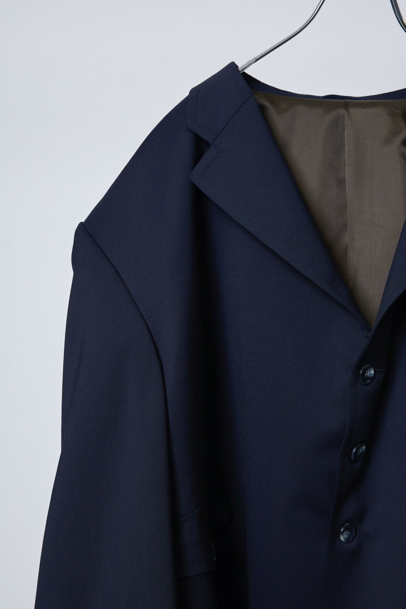 BODYSONG. / 先行予約 ROUND SILHOUETTE SHORT JACKET LUXE - NAVY