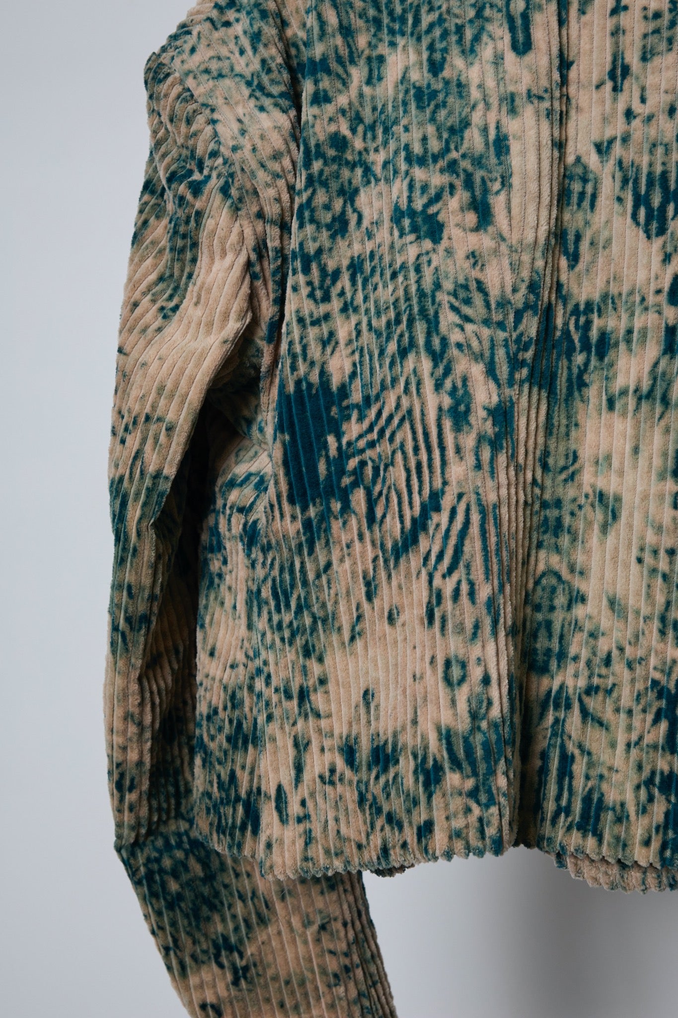 BODYSONG. / 先行予約 ROUND SILHOUETTE SHORT JK DYE BLEACH - GREEN