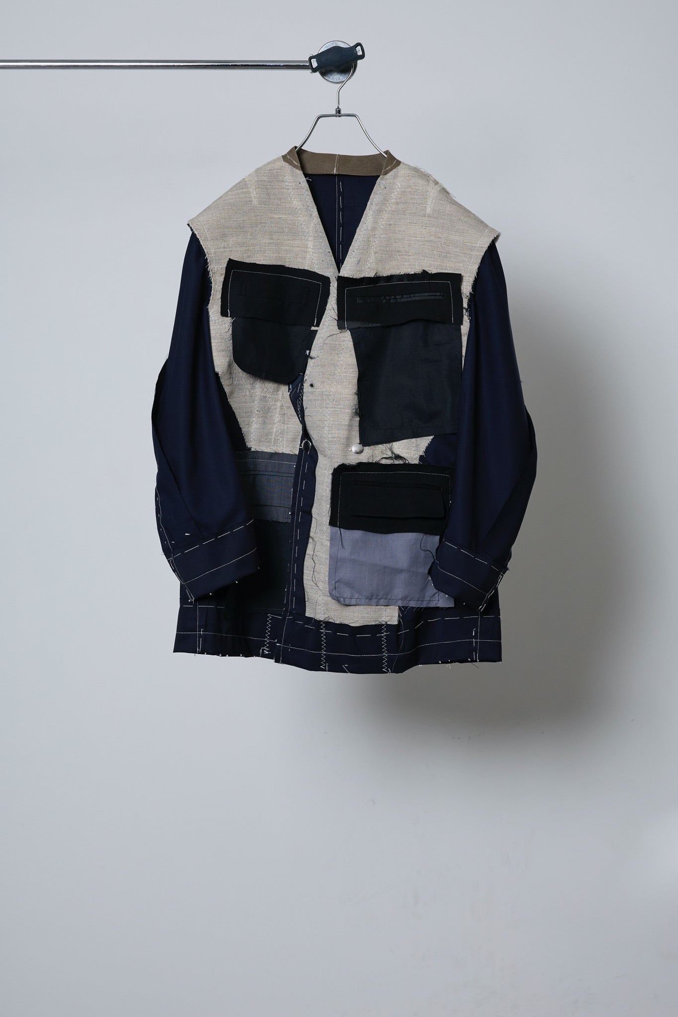BODYSONG. / 先行予約 INSIDE-OUT BASTING STITCH JK - NAVY