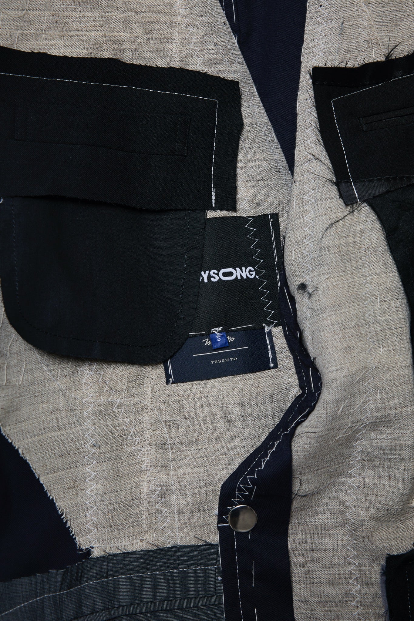 BODYSONG. / 先行予約 INSIDE-OUT BASTING STITCH JK - NAVY