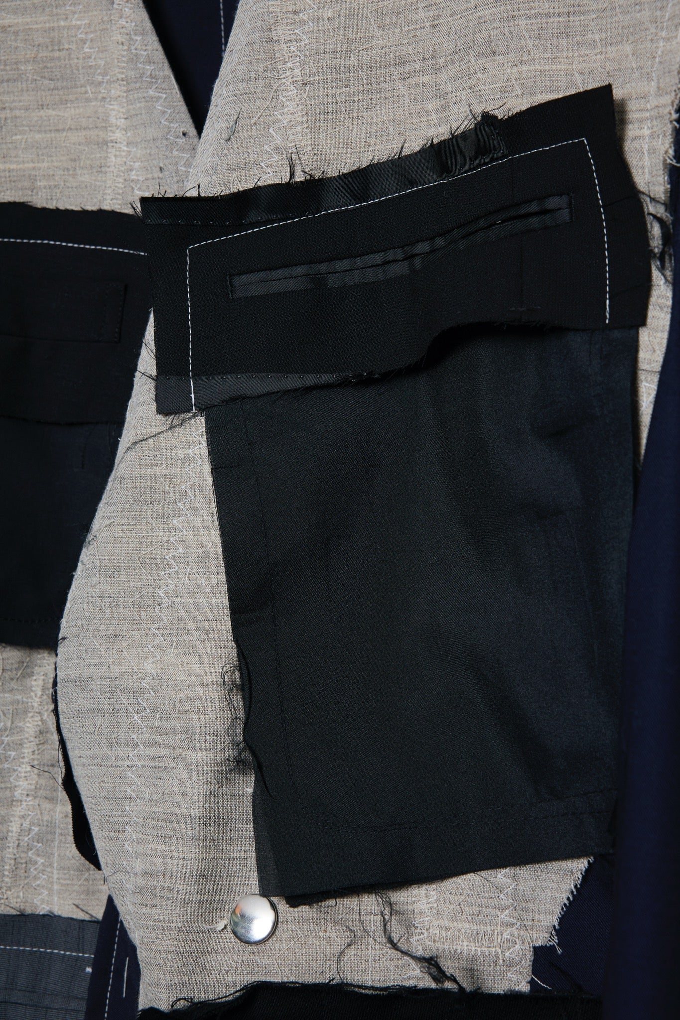 BODYSONG. / 先行予約 INSIDE-OUT BASTING STITCH JK - NAVY