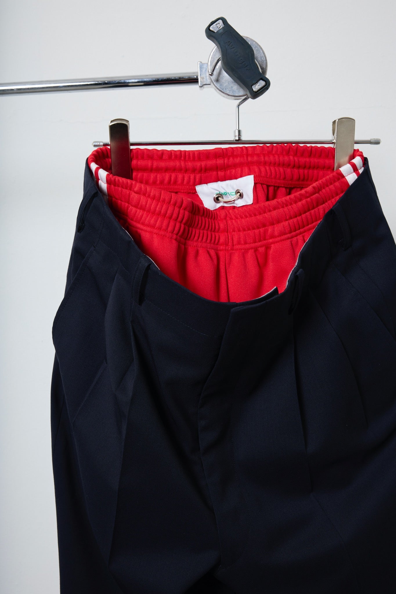 BODYSONG. / 先行予約 FLARE LAYERED SLACKS LUXE - NAVY