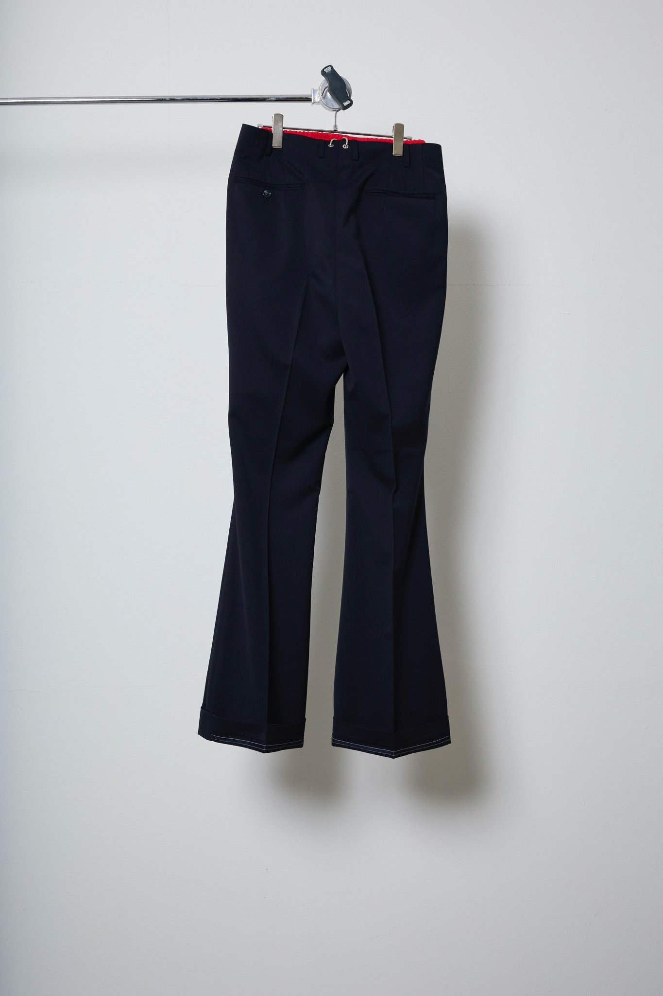 BODYSONG. / 先行予約 FLARE LAYERED SLACKS LUXE - NAVY