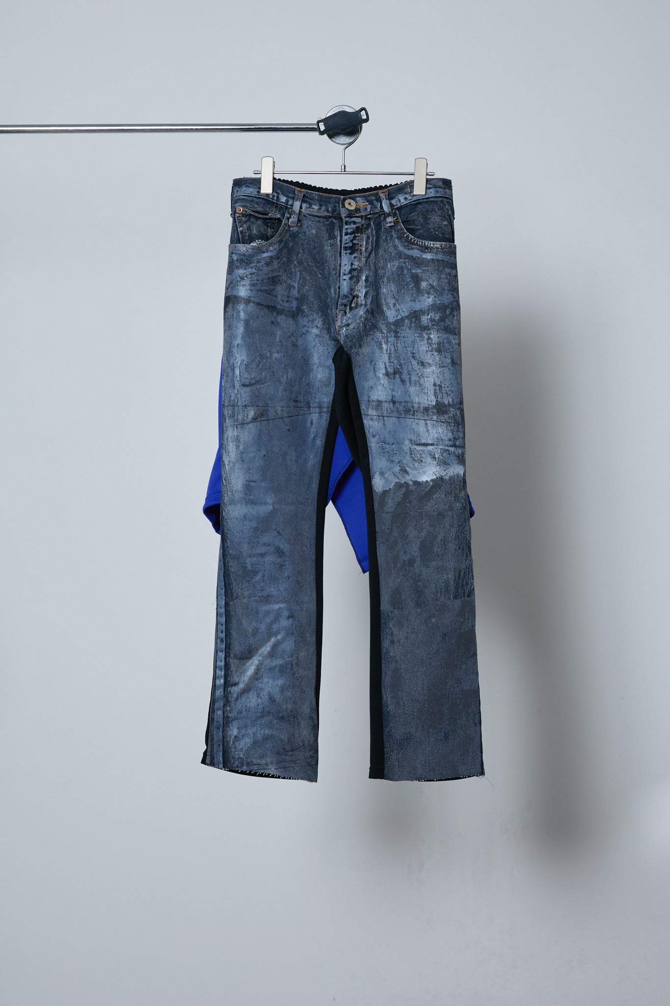 BODYSONG. / 先行予約 REF COATED VDENIM F + LAYERED JERSEY - BLUE