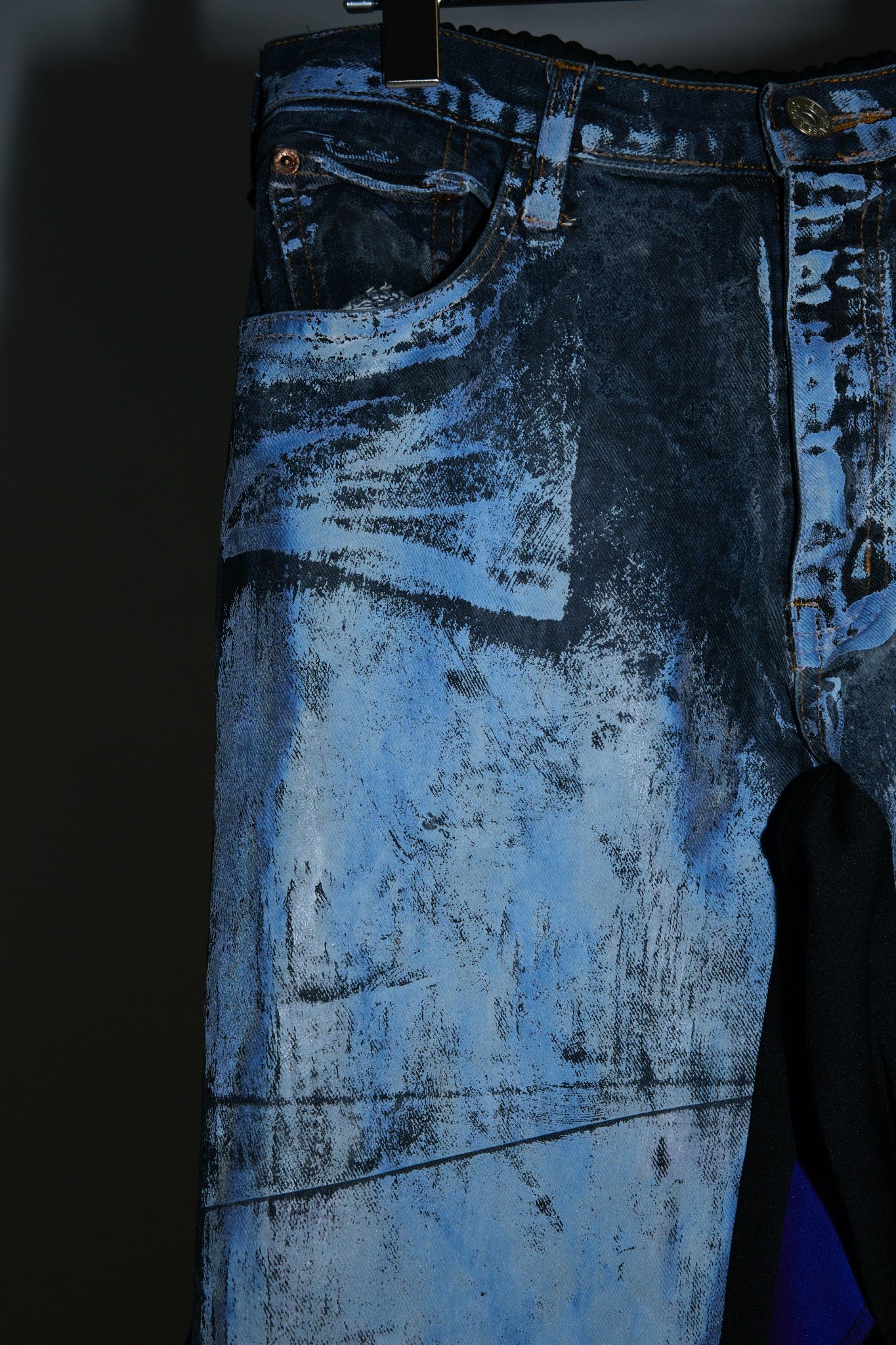 BODYSONG. / 先行予約 REF COATED VDENIM F + LAYERED JERSEY - BLUE