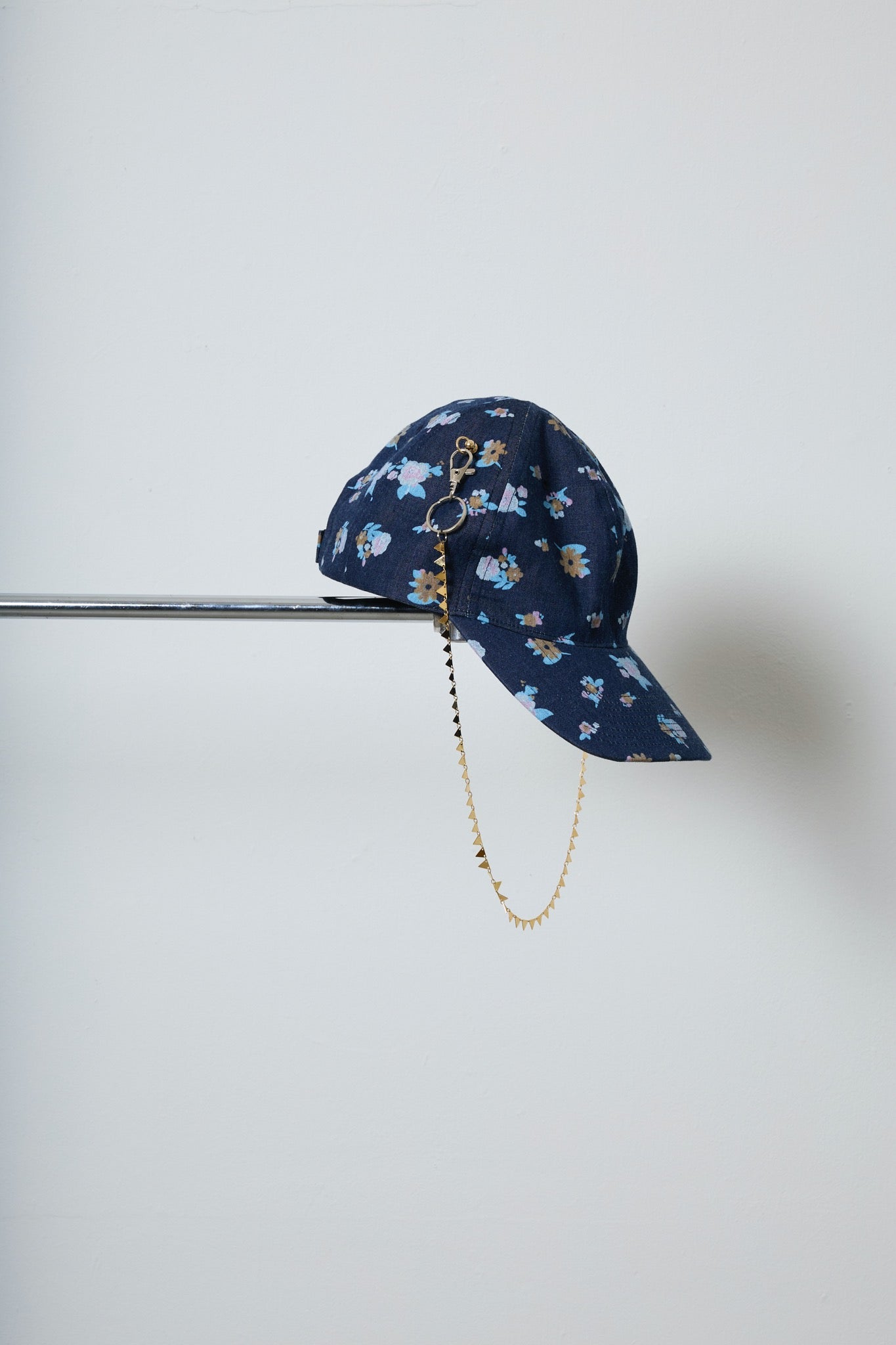 BODYSONG. / 先行予約 FLORAL DENIM CAP - NAVY