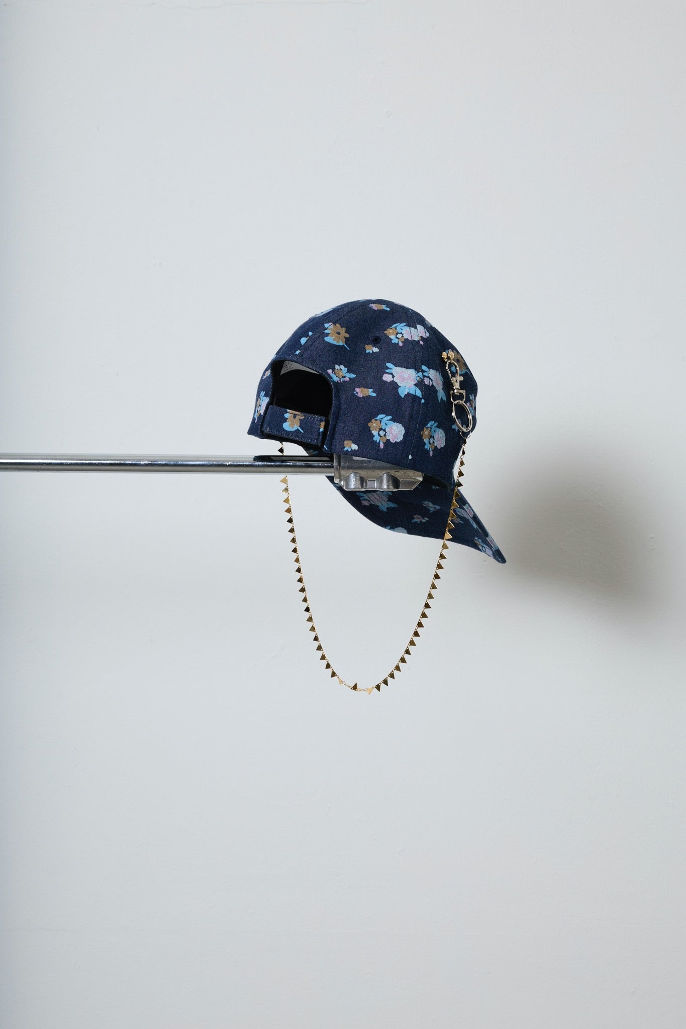 BODYSONG. / 先行予約 FLORAL DENIM CAP - NAVY