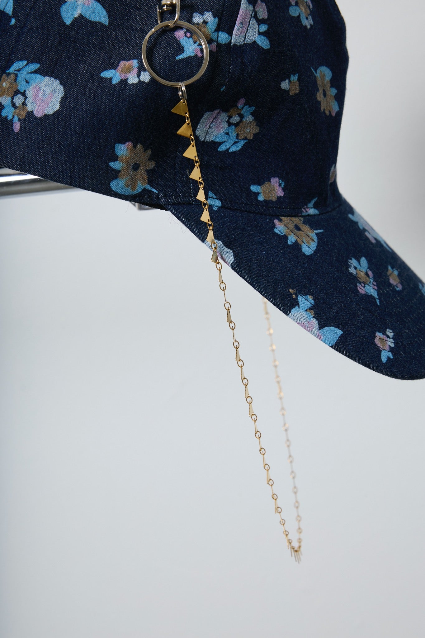 BODYSONG. / 先行予約 FLORAL DENIM CAP - NAVY