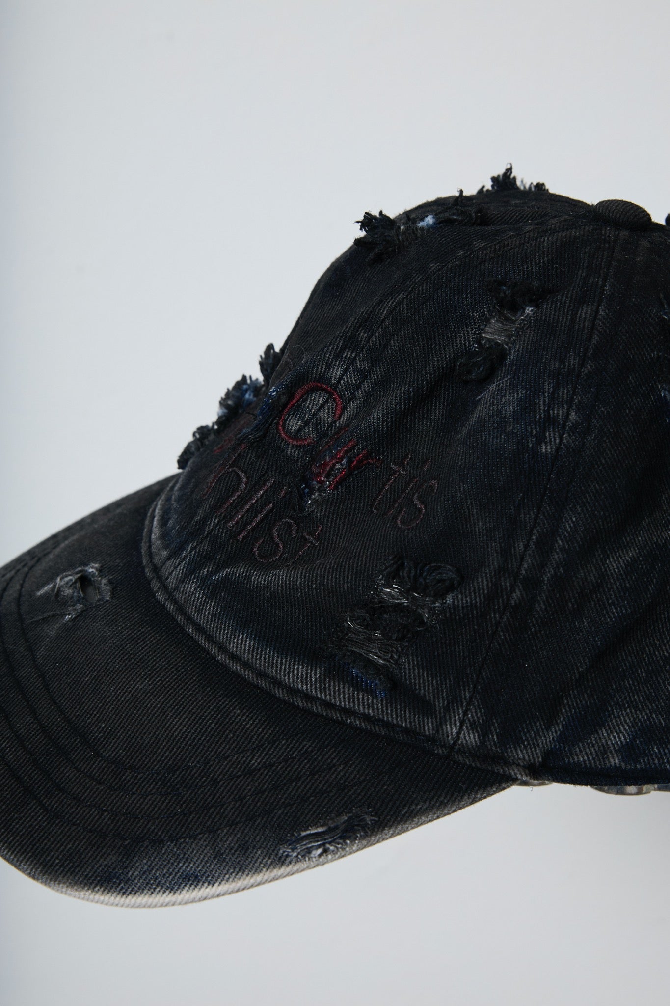 BODYSONG. / 先行予約 DAMAGED DENIM CAP THEME - BLACK