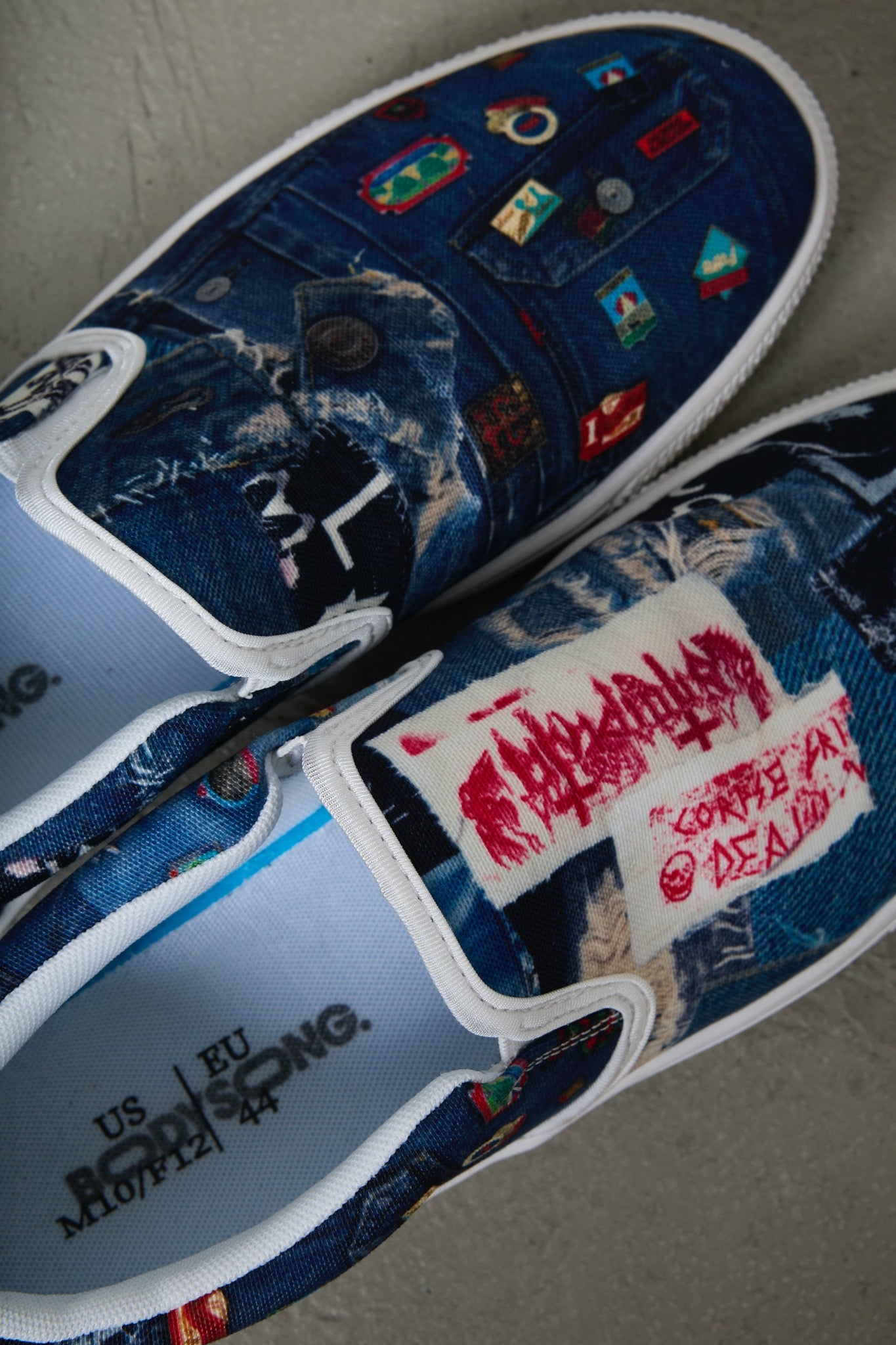 BODYSONG. / 先行予約 SLIPON/TROMPE L'OEIL JUV - BLUE