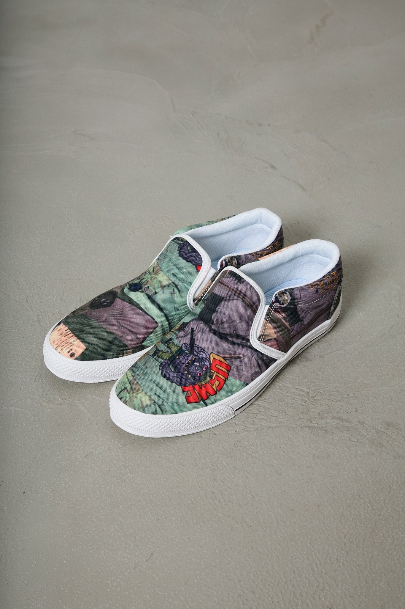 BODYSONG. / 先行予約 SLIPON/TROMPE L'OEIL JUV - KHAKI