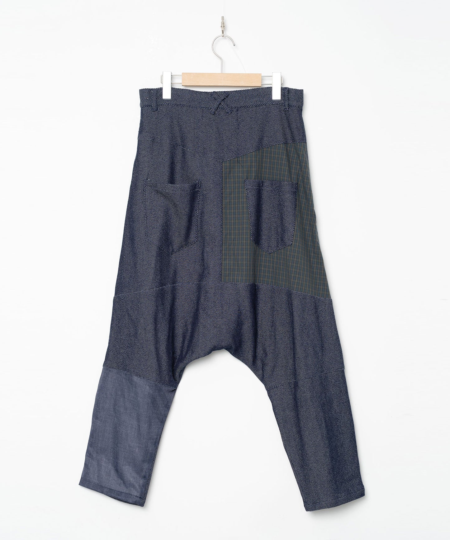 BEDSIDEDRAMA / Mix Tex Relax Jeans - INDIGO