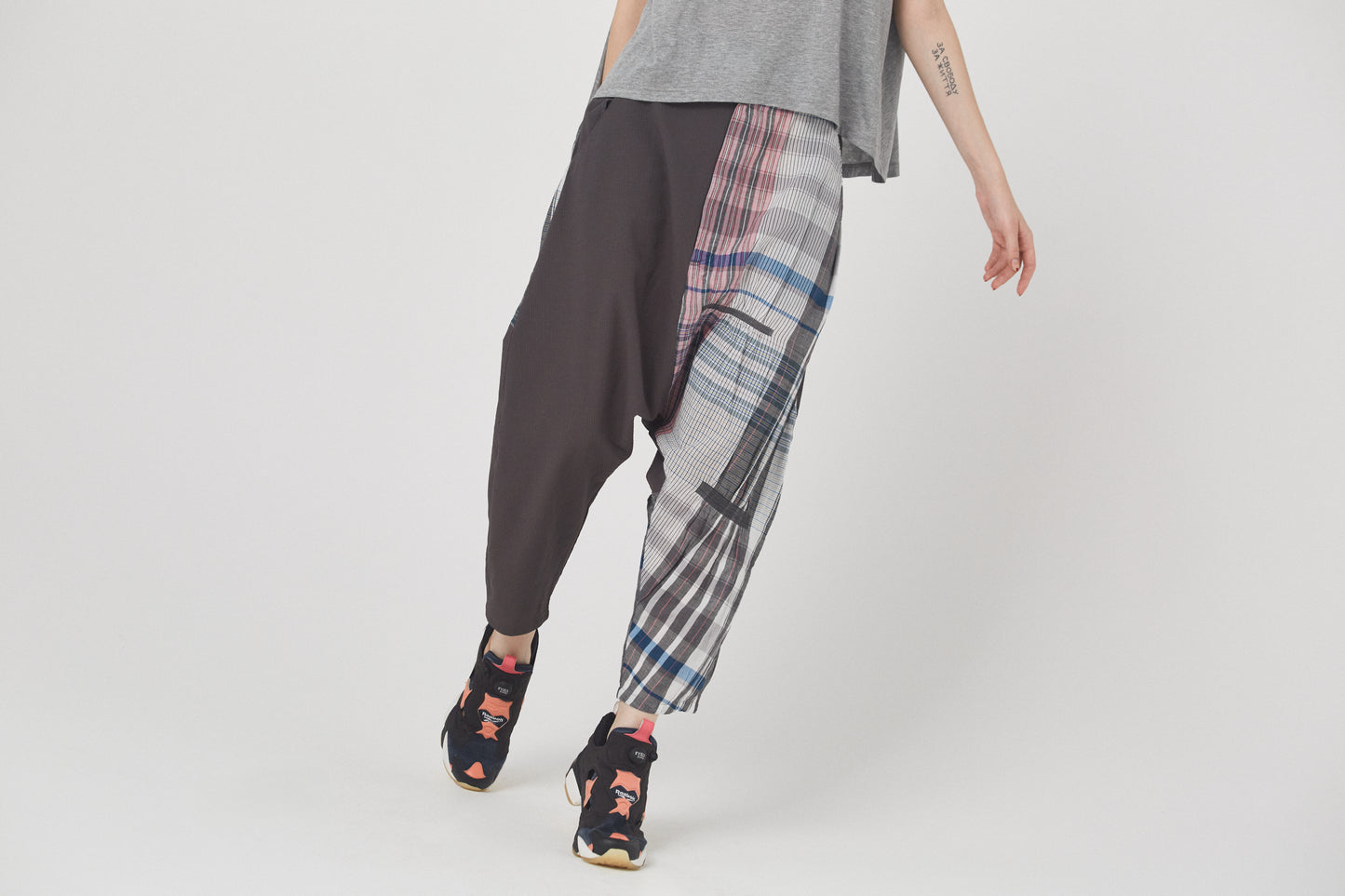 BEDSIDEDRAMA / Mix Tex Relax Jeans - GRAY