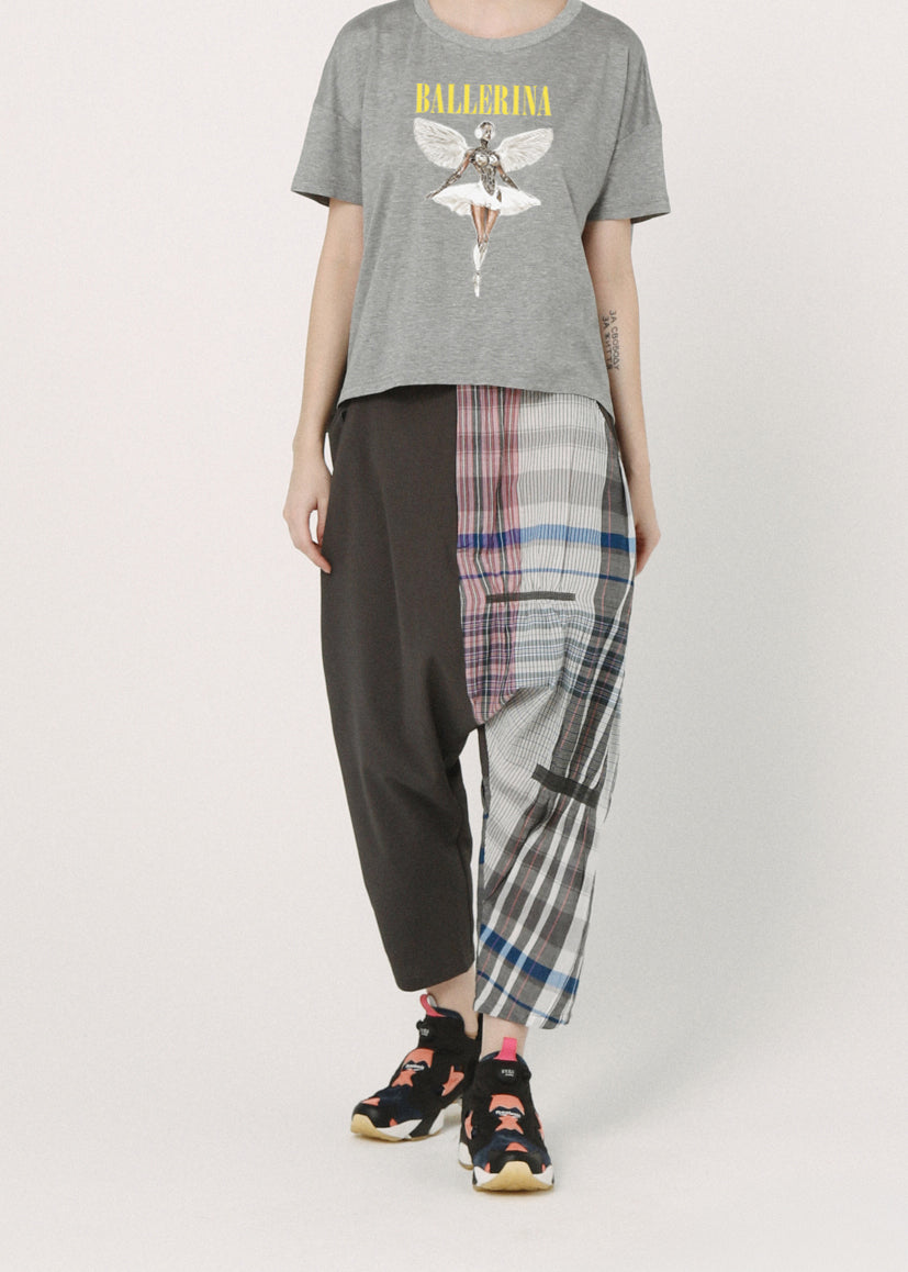 BEDSIDEDRAMA / Mix Tex Relax Jeans - GRAY