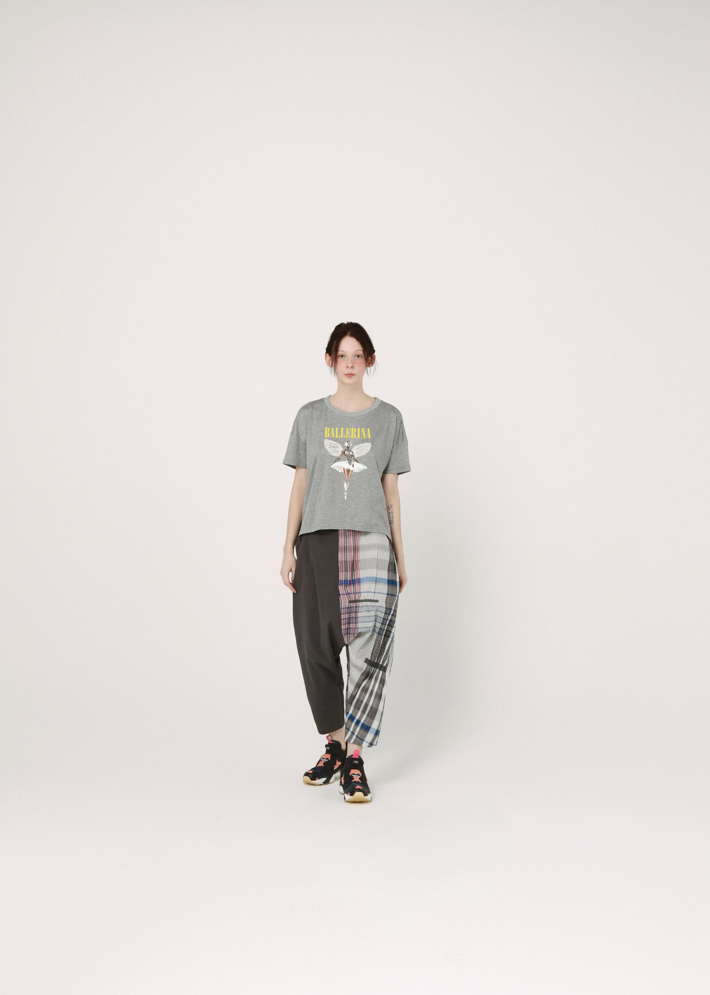 BEDSIDEDRAMA / Mix Tex Relax Jeans - GRAY