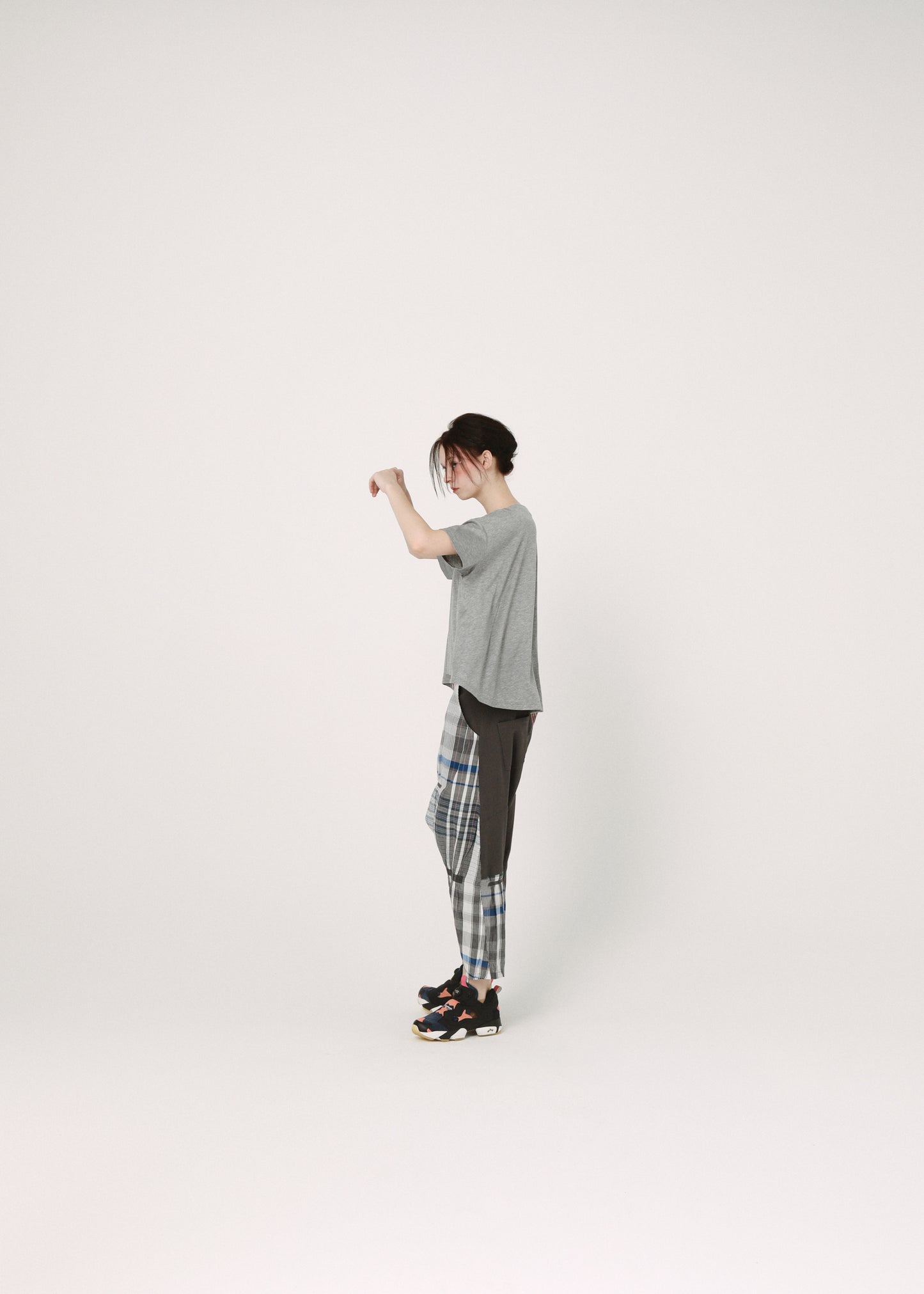 BEDSIDEDRAMA / Mix Tex Relax Jeans - GRAY