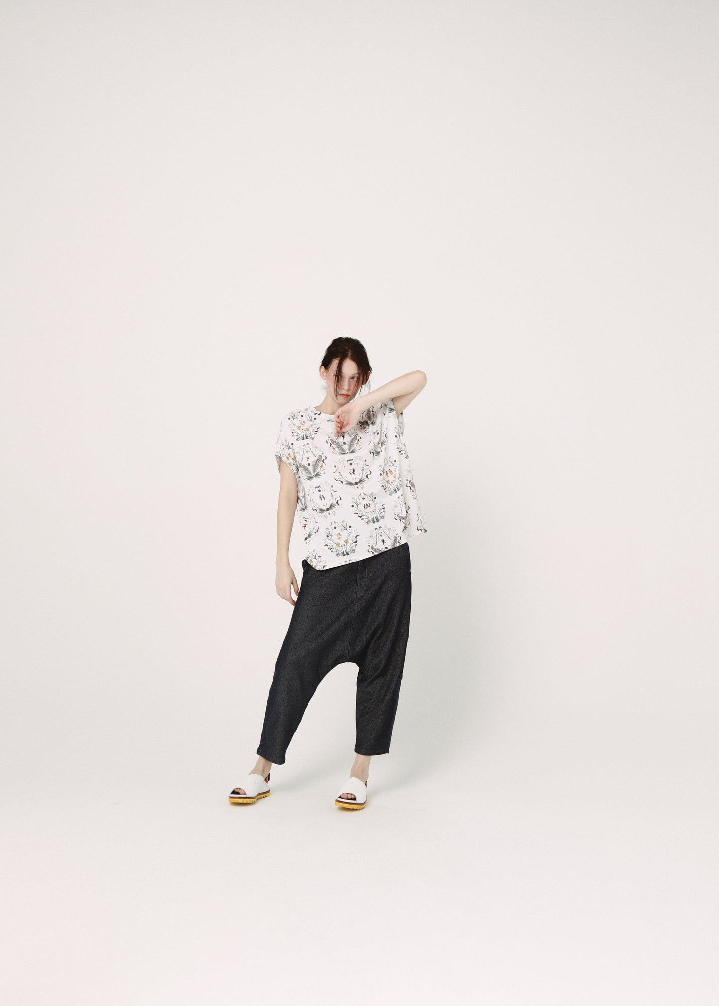 BEDSIDEDRAMA / Mix Tex Relax Jeans - INDIGO