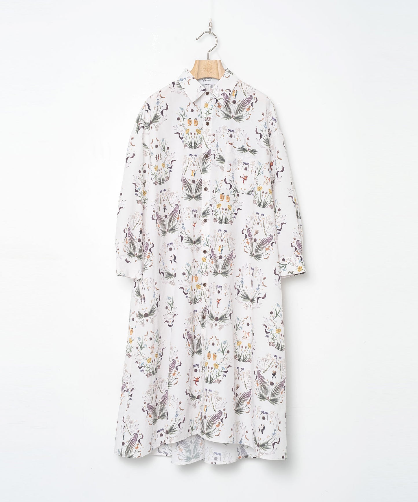 BEDSIDEDRAMA / Dance In The Garden Maxi Shirt - NATURAL