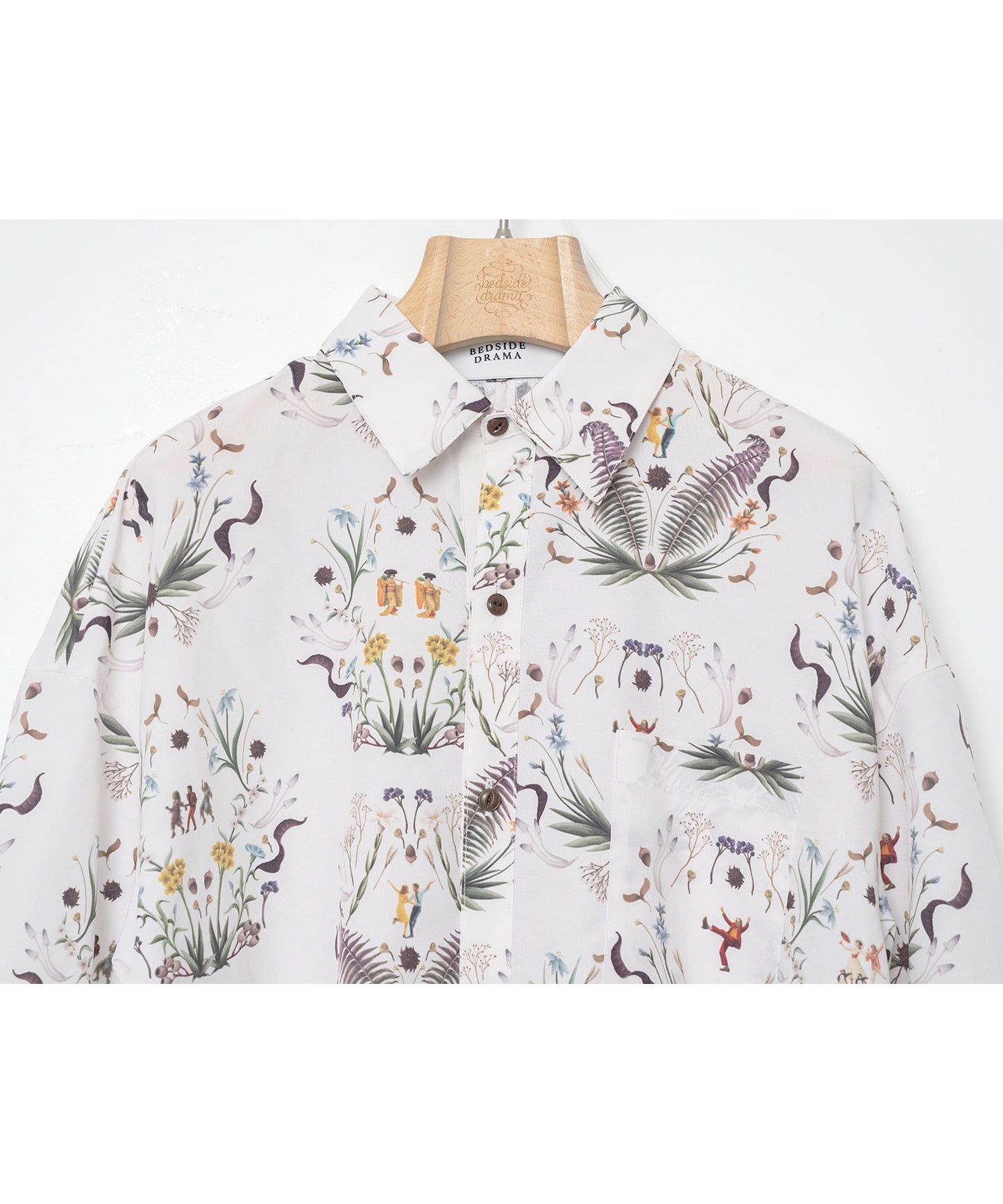 BEDSIDEDRAMA / Dance In The Garden Maxi Shirt - NATURAL