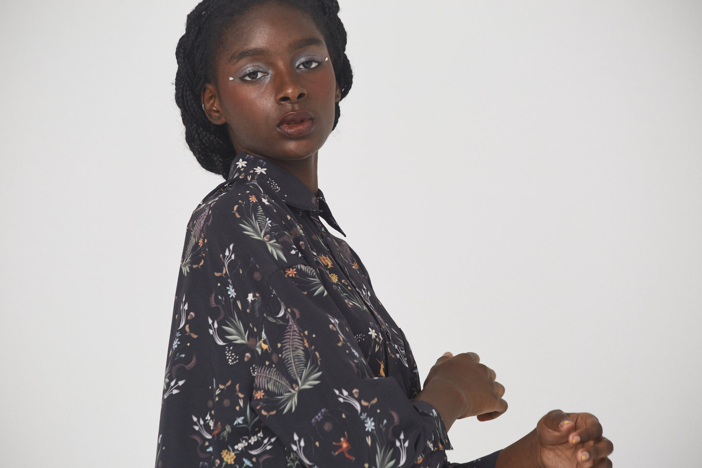 BEDSIDEDRAMA / Dance In The Garden Maxi Shirt - BLACK