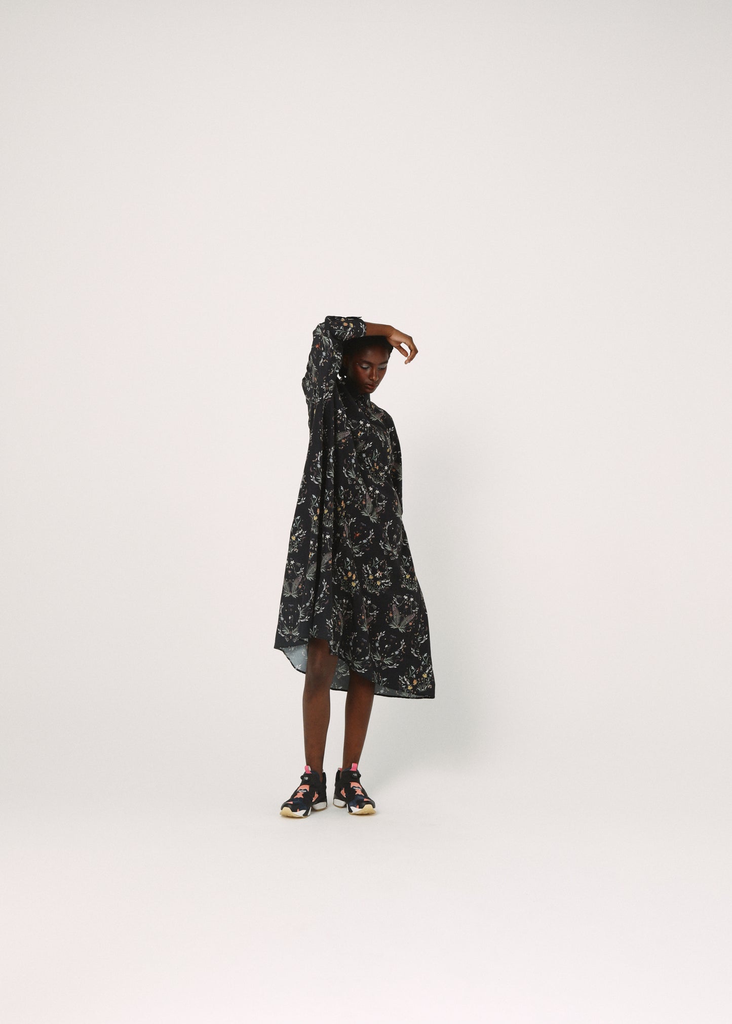 BEDSIDEDRAMA / Dance In The Garden Maxi Shirt - BLACK