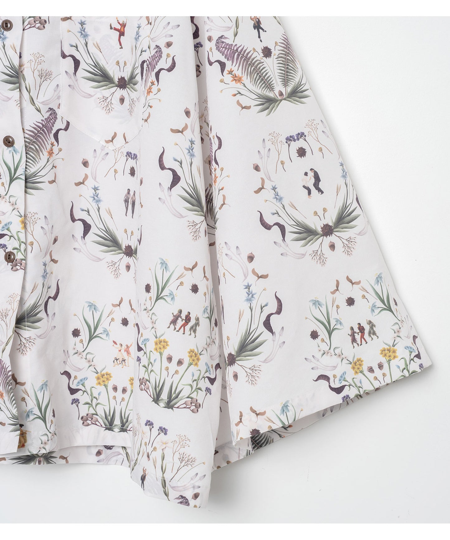BEDSIDEDRAMA / Dance In The Garden Cape Shirt - NATURAL