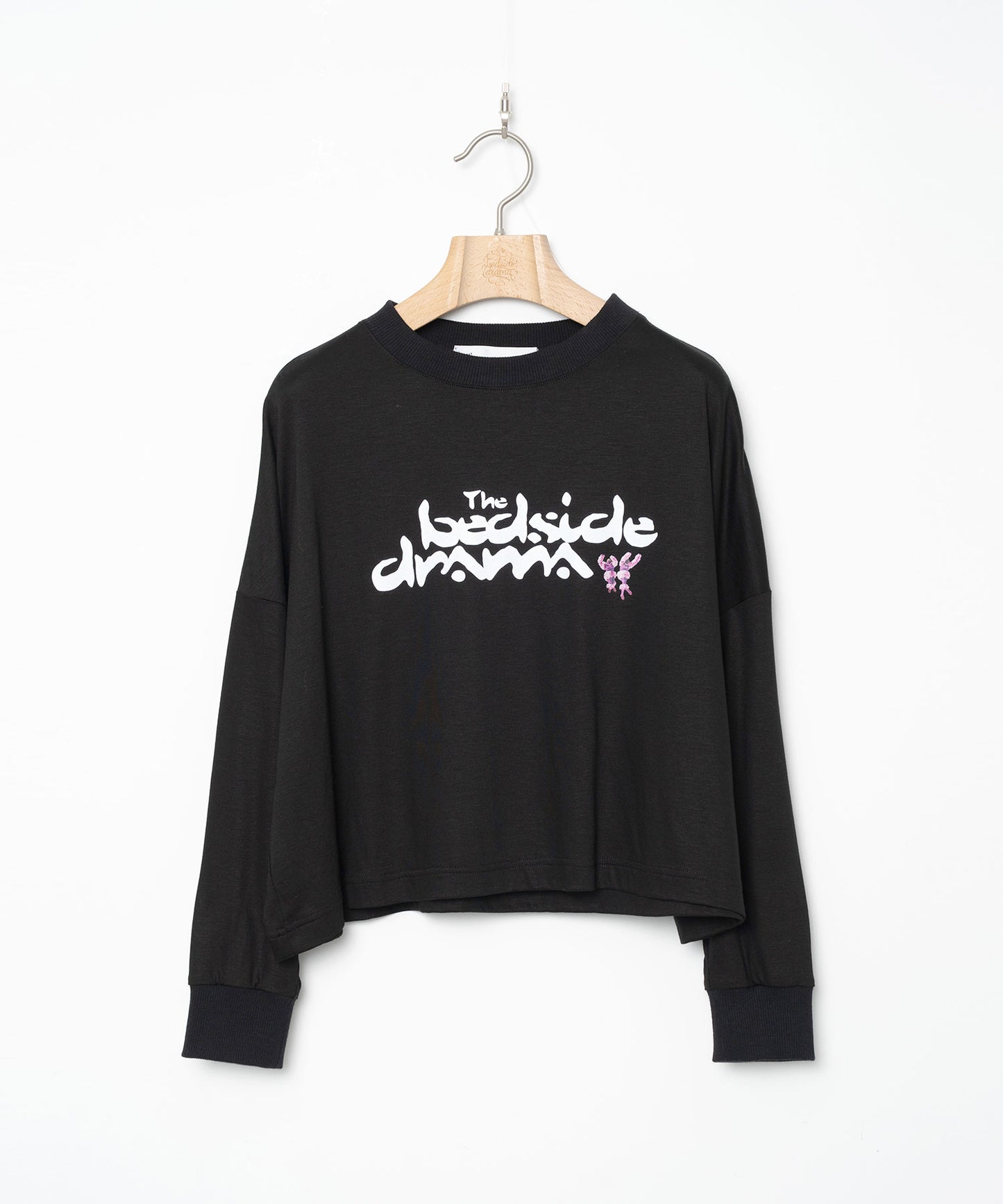 BEDSIDEDRAMA / BEDSIDE SISTERS Wide L/S Tee - BLACK