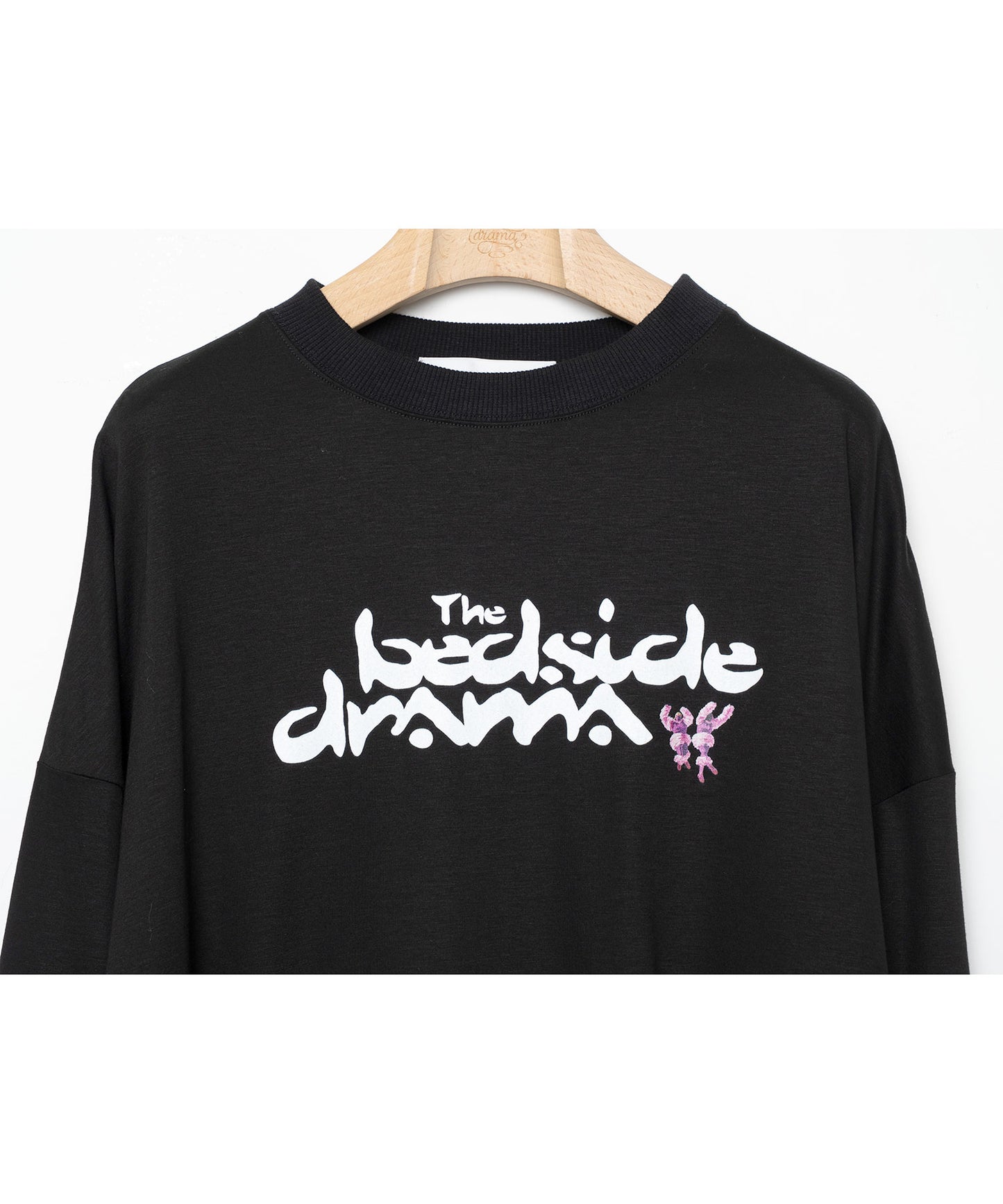 BEDSIDEDRAMA / BEDSIDE SISTERS Wide L/S Tee - BLACK