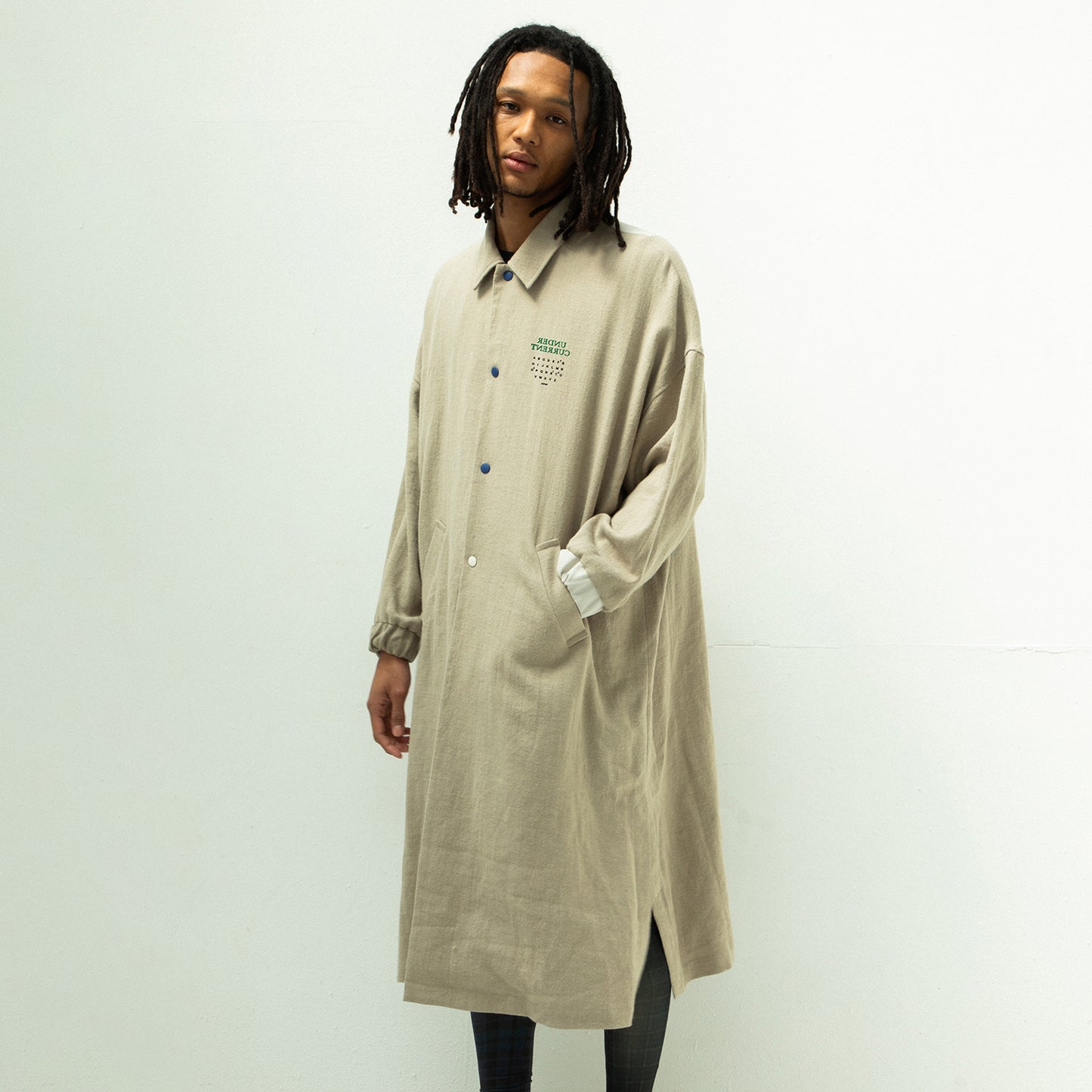STOF / 先行予約 COLOR MIX LINEN WOOL COAT - G.BEIGE