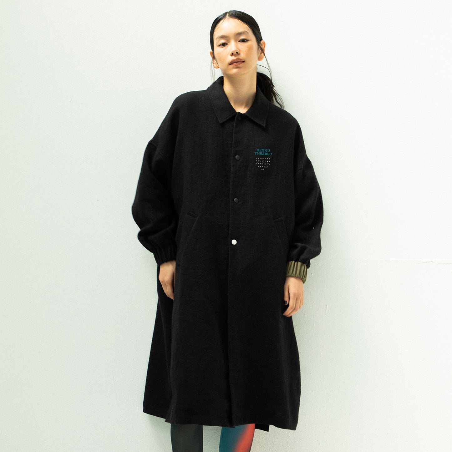 STOF / 先行予約 COLOR MIX LINEN WOOL COAT - BLACK