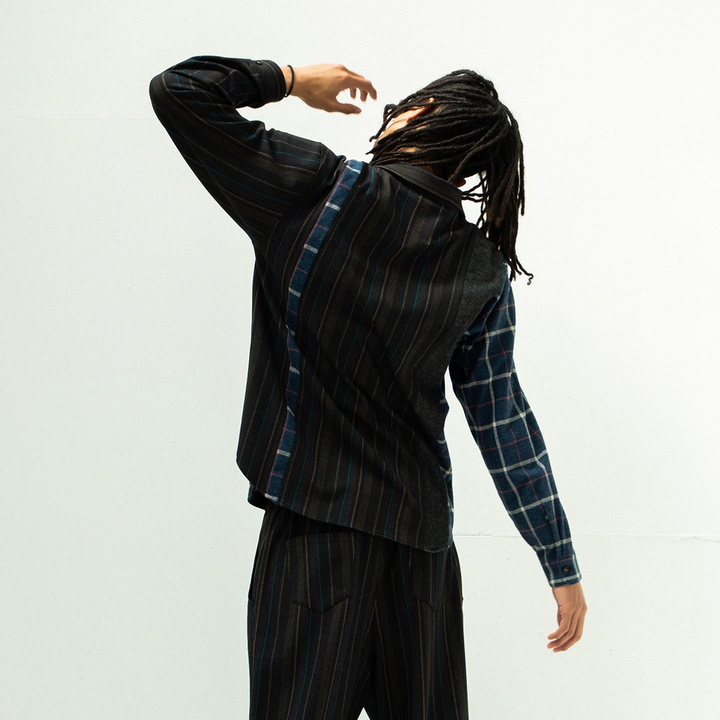 STOF / MIX STRIPE SHIRTS - BLACK